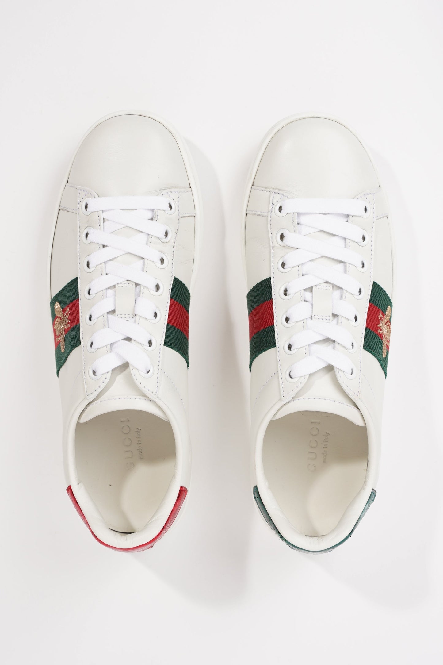 Gucci Womens Ace Bee White / Green / Red EU 35 / UK 2