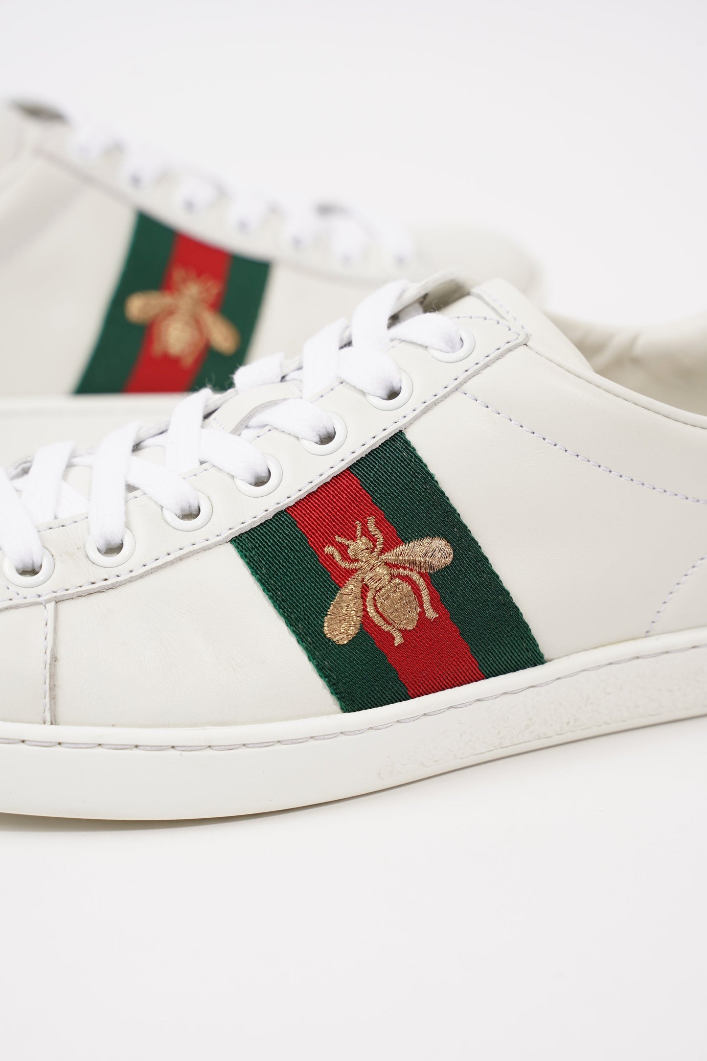 Gucci Womens Ace Bee White / Green / Red EU 35 / UK 2