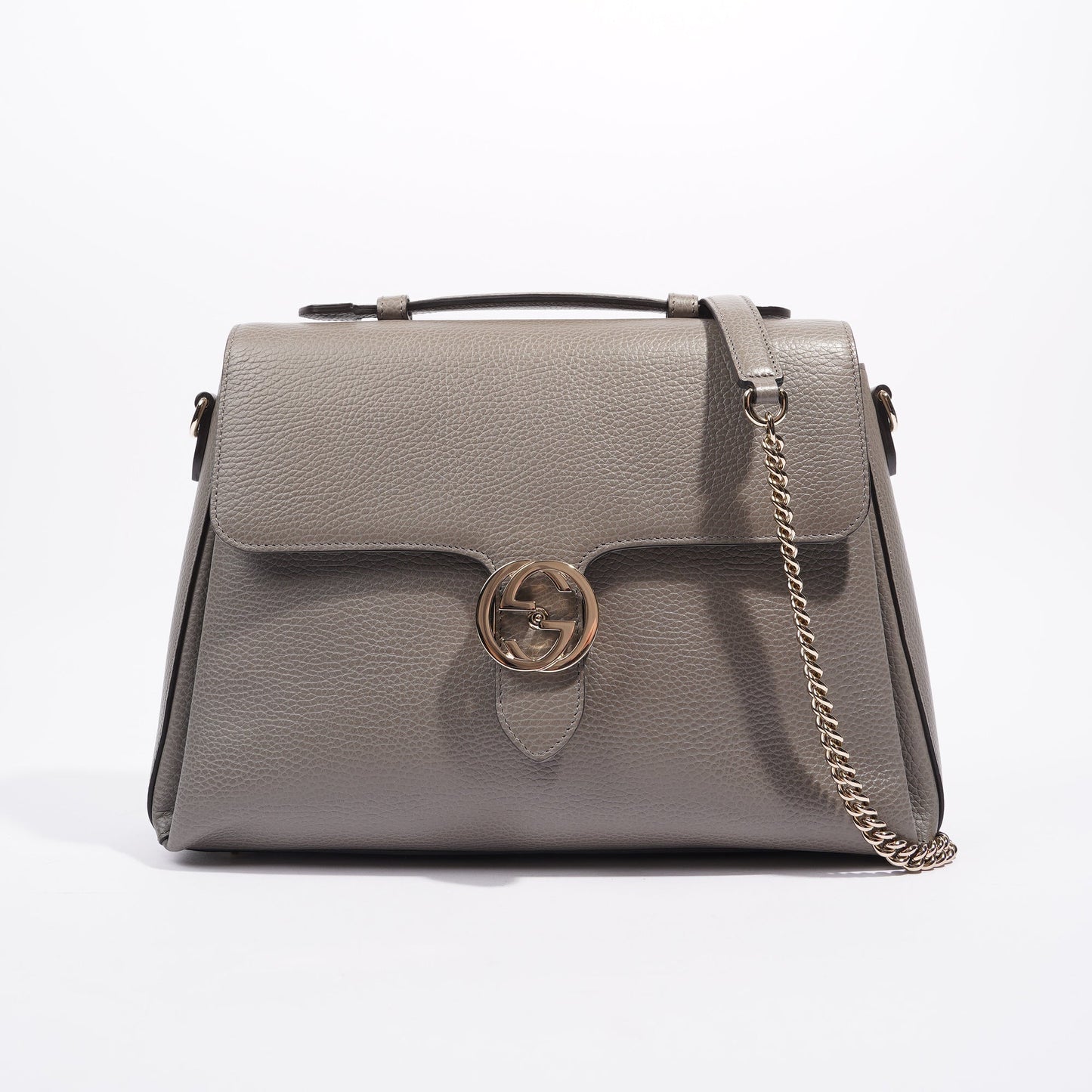 Gucci Womens Interlocking Bag Grey Medium