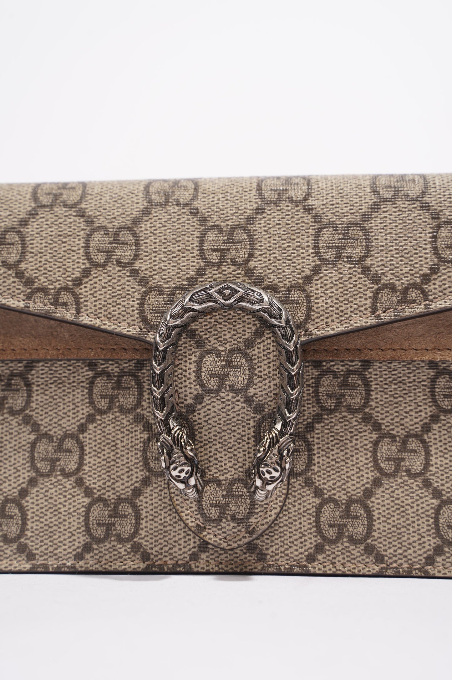 Gucci Womens Dionysus Bag Brown Canvas Super Mini