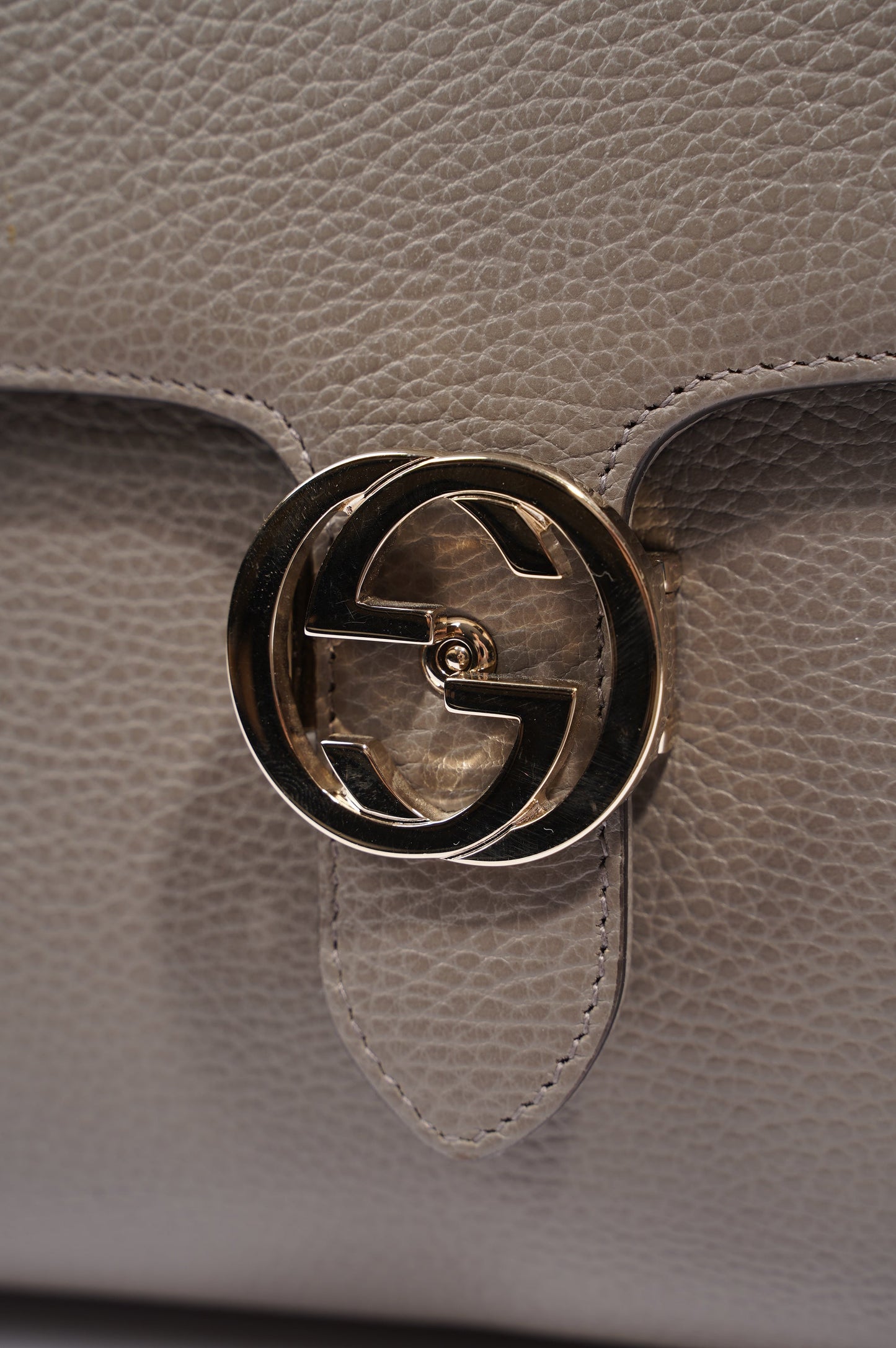 Gucci Womens Interlocking Bag Grey Medium