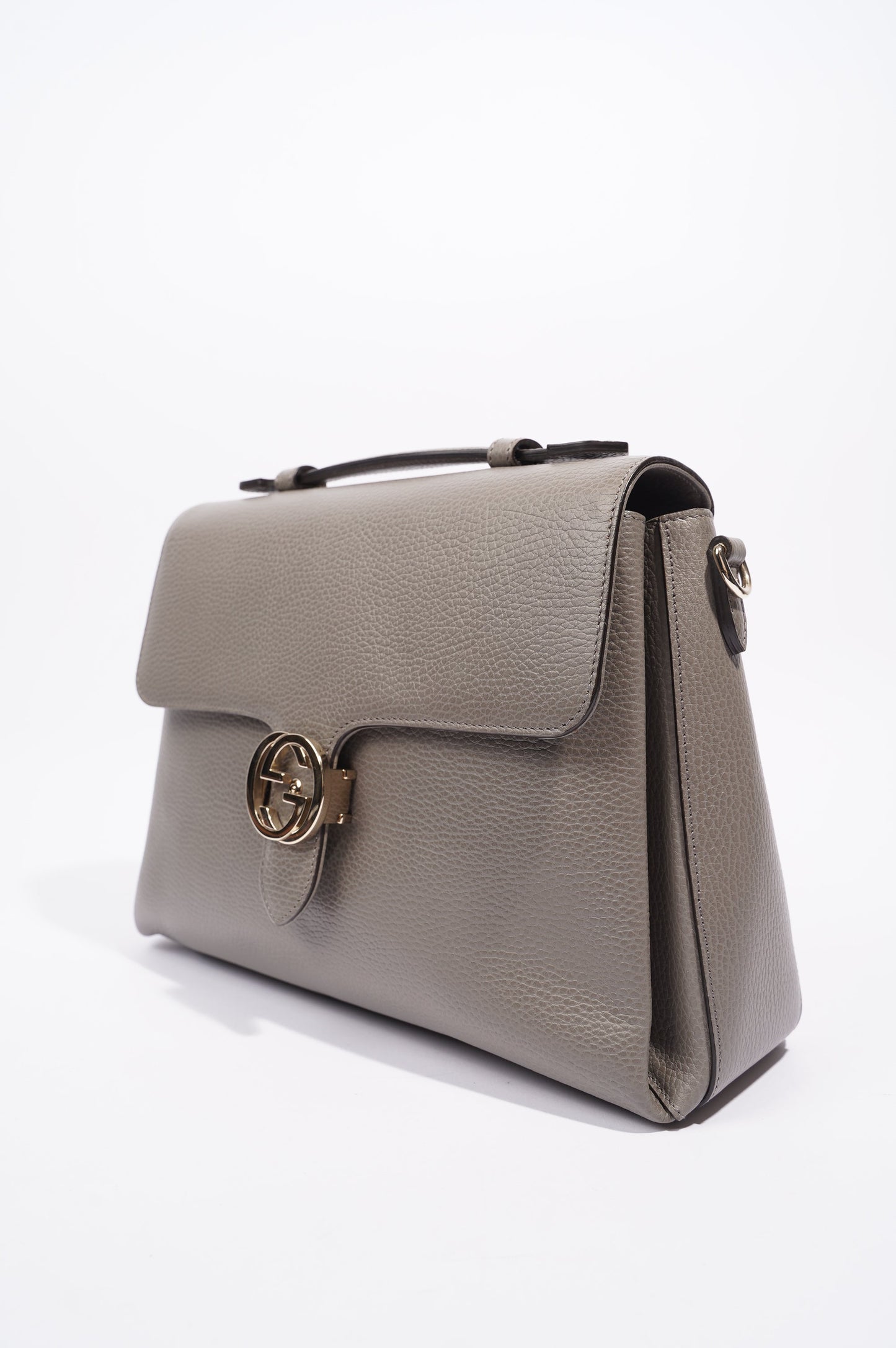 Gucci Womens Interlocking Bag Grey Medium