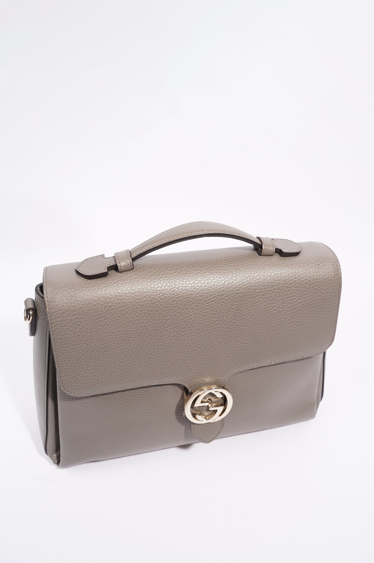 Gucci Womens Interlocking Bag Grey Medium