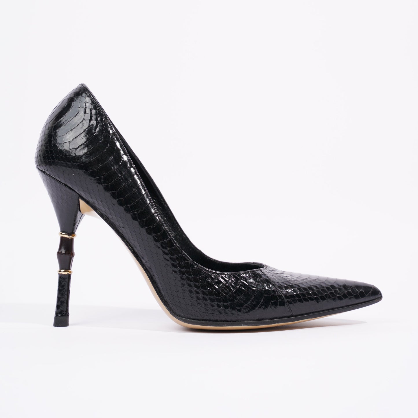 Gucci Womens Bamboo Heel Black EU 35 / UK 2