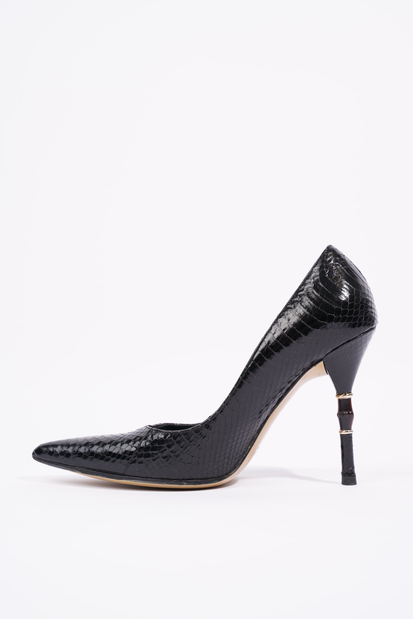 Gucci Womens Bamboo Heel Black EU 35 / UK 2