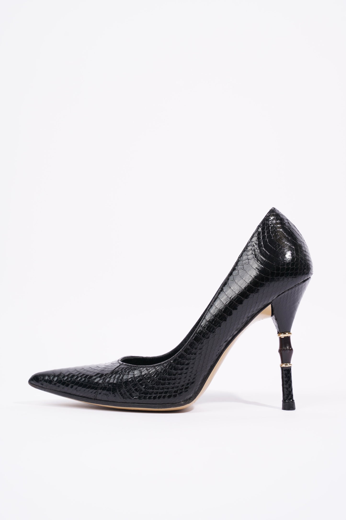 Gucci Womens Bamboo Heel Black EU 35 / UK 2