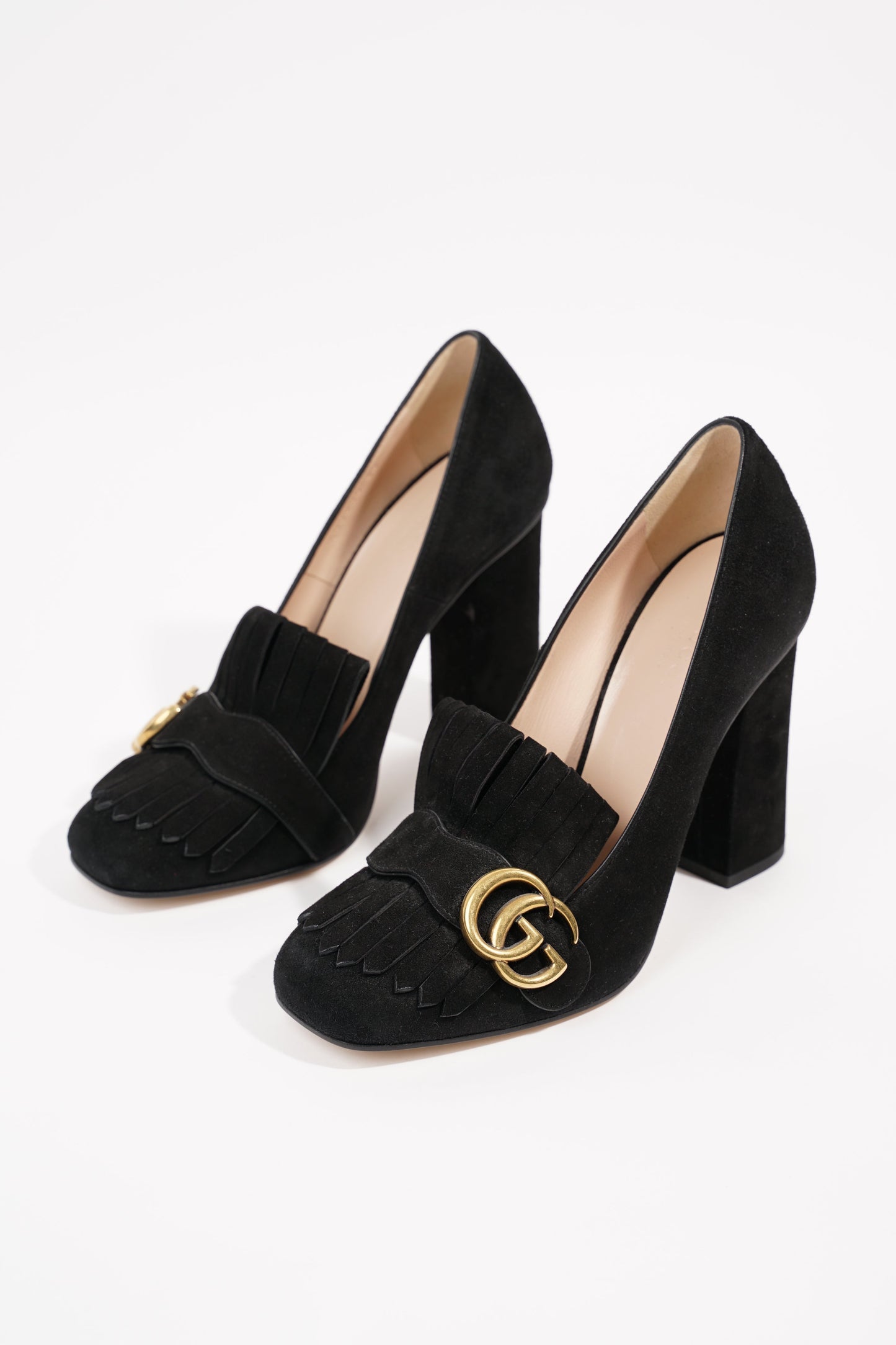 Gucci Womens Fringed Mules Black Suede EU 38 / UK 5