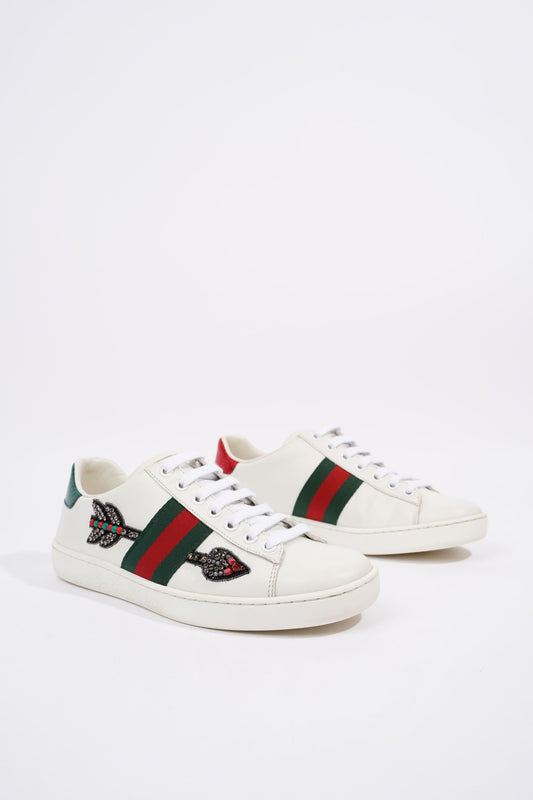 Gucci Womens Ace Arrow Sneaker White / Green / Red EU 36 / UK 3