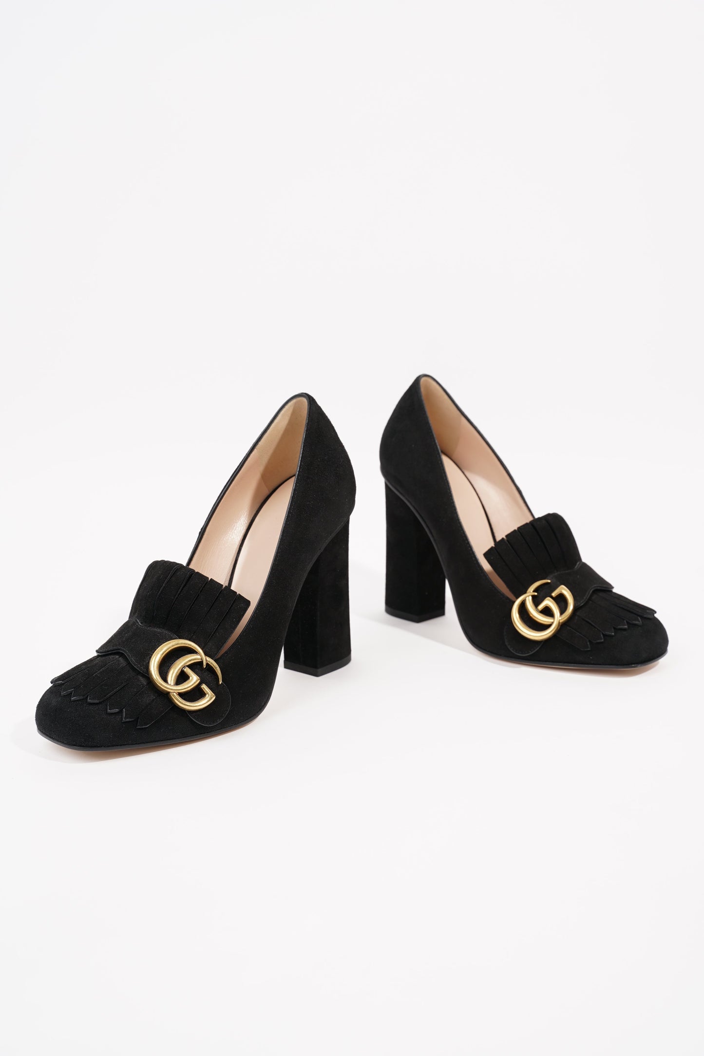 Gucci Womens Fringed Mules Black Suede EU 38 / UK 5