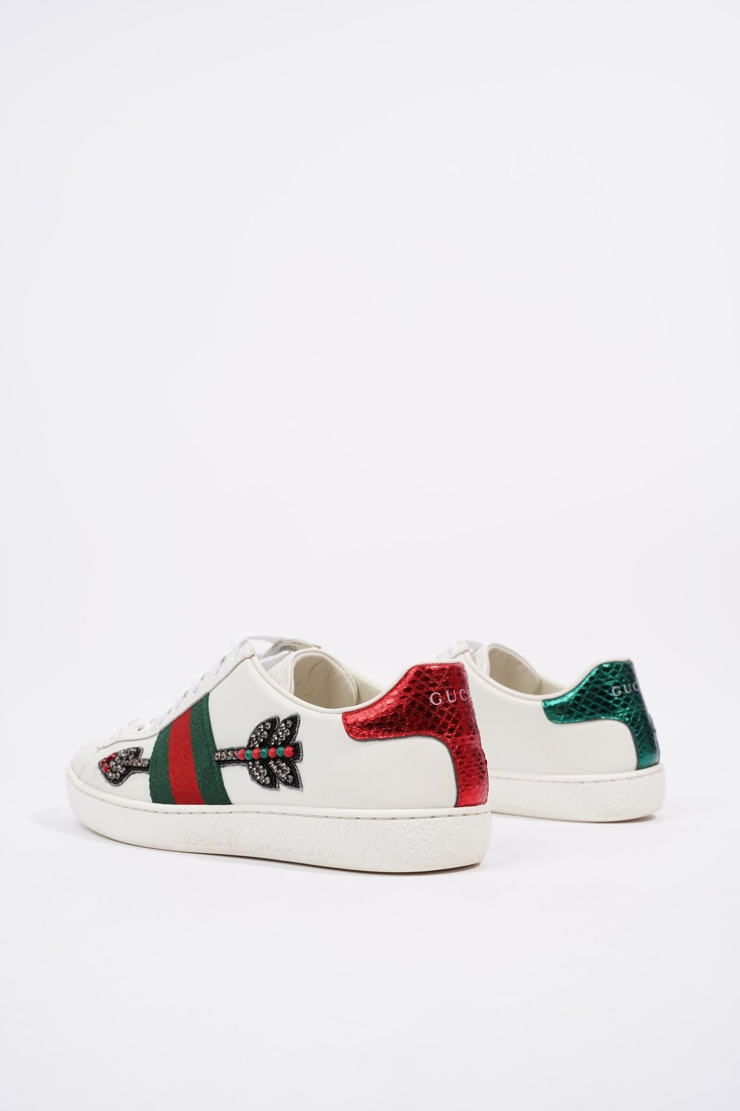 Gucci Womens Ace Arrow Sneaker White / Green / Red EU 36 / UK 3