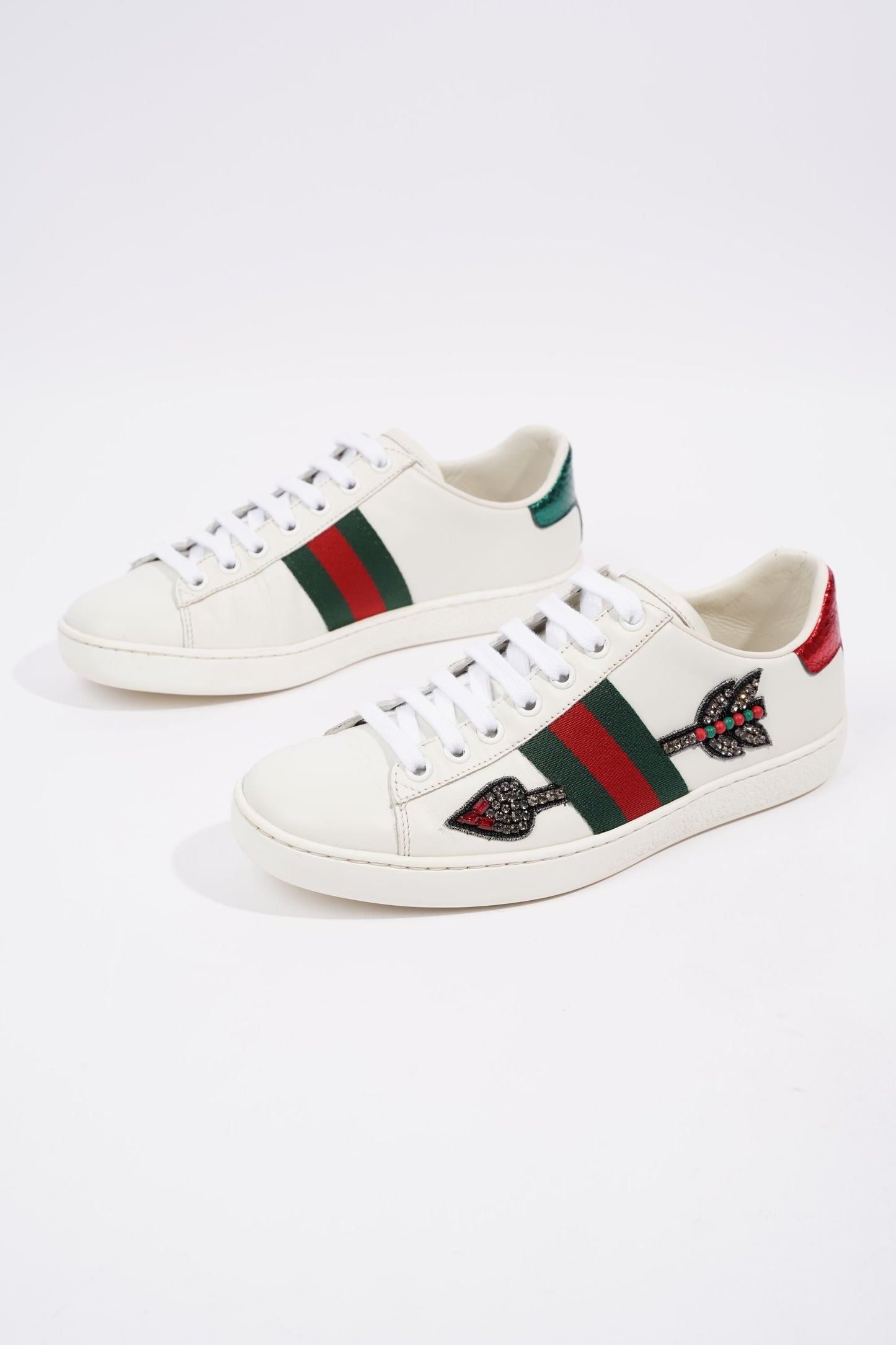 Gucci Womens Ace Arrow Sneaker White / Green / Red EU 36 / UK 3