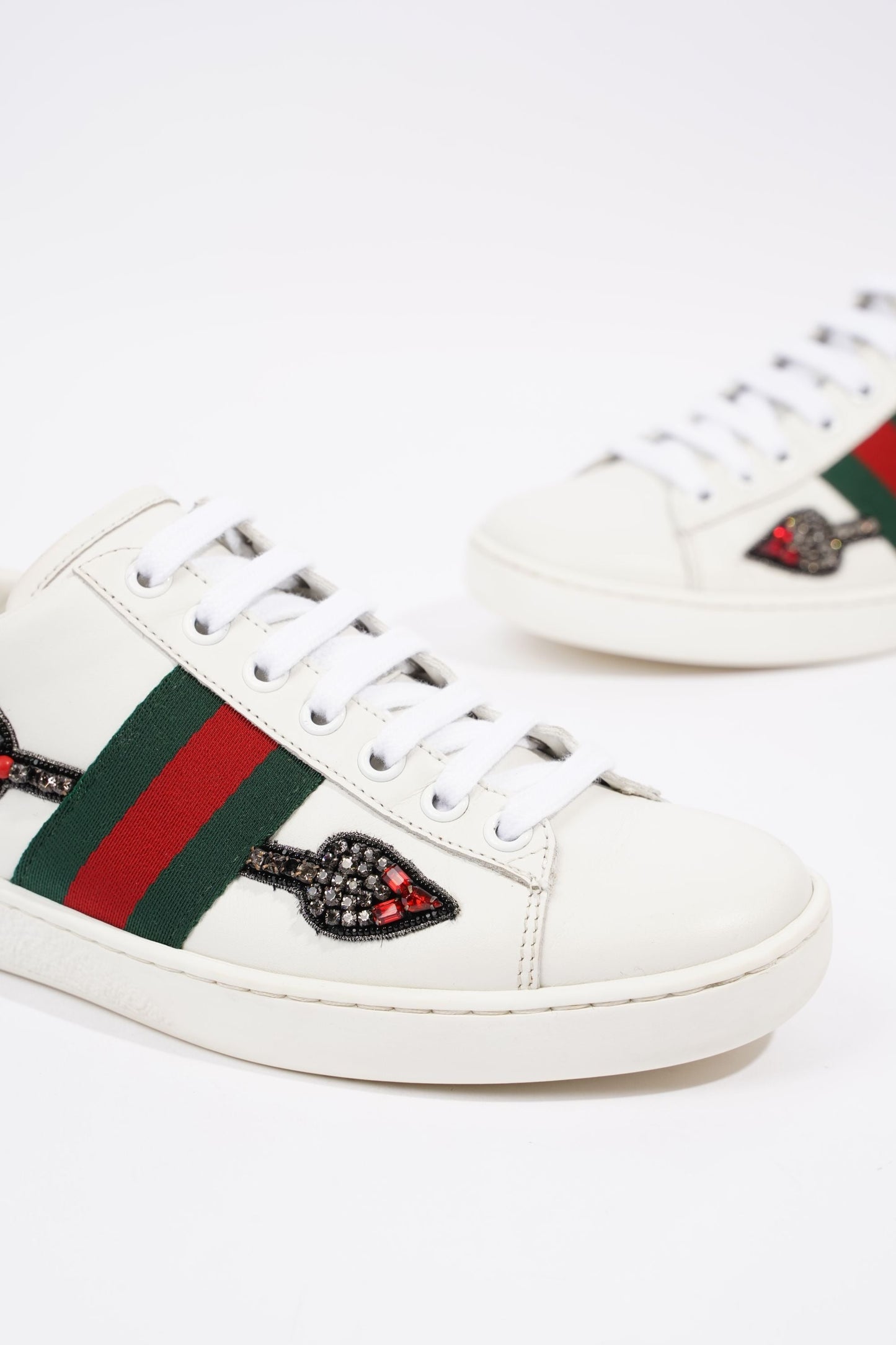 Gucci Womens Ace Arrow Sneaker White / Green / Red EU 36 / UK 3