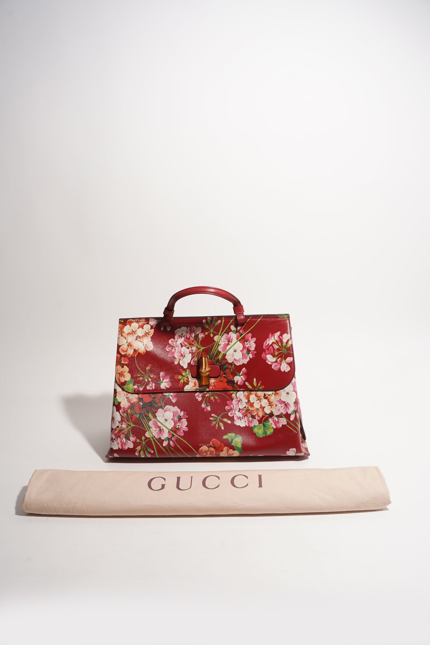 Gucci Womens Daily Bamboo Top Handle Bloom