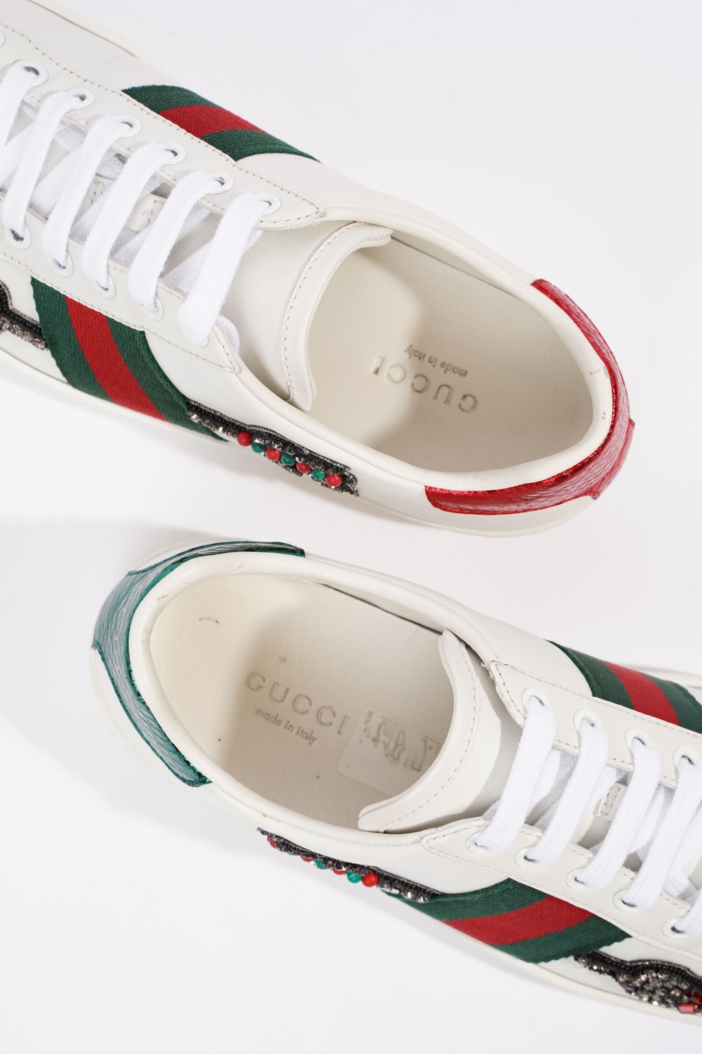 Gucci Womens Ace Arrow Sneaker White / Green / Red EU 36 / UK 3