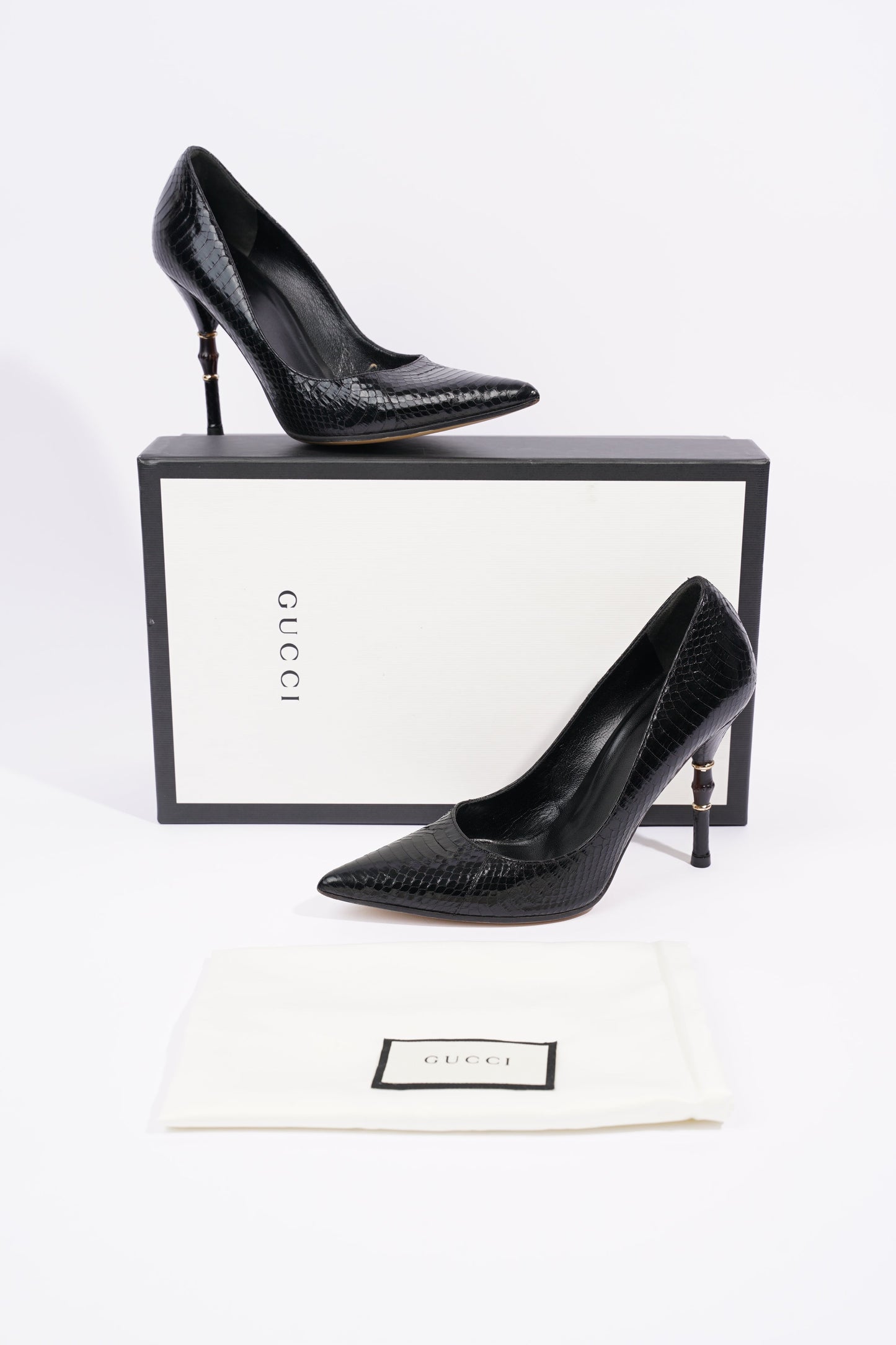 Gucci Womens Bamboo Heel Black EU 35 / UK 2