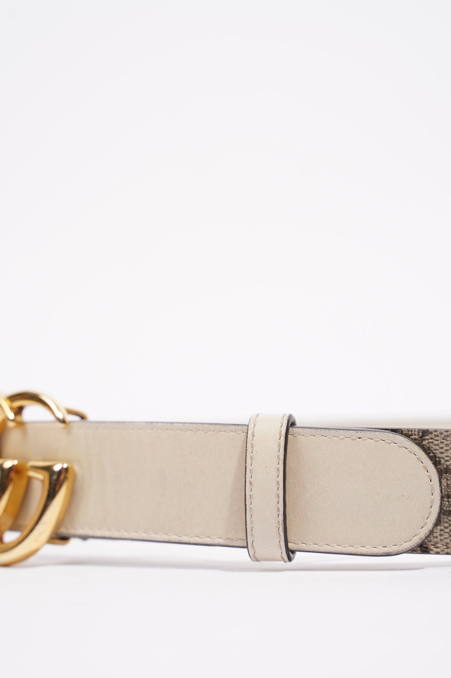 Gucci Womens Marmont Belt White / Supreme 75cm - 30"