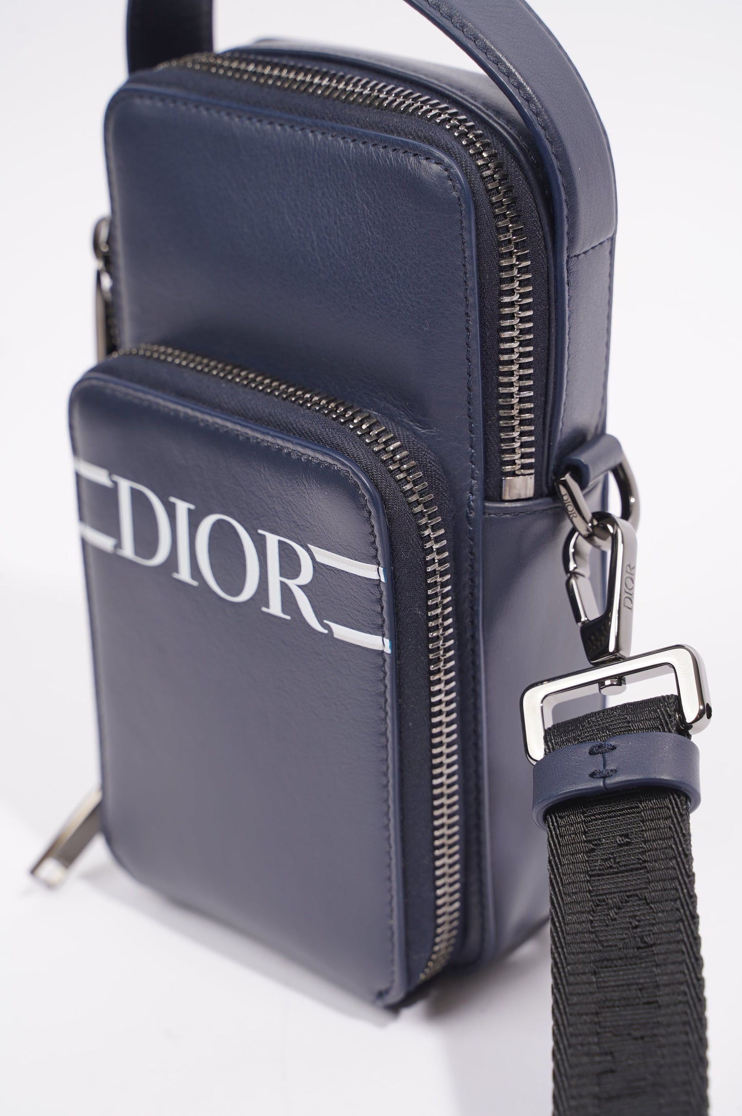 Christian Dior Mens Vertical Wallet Blue