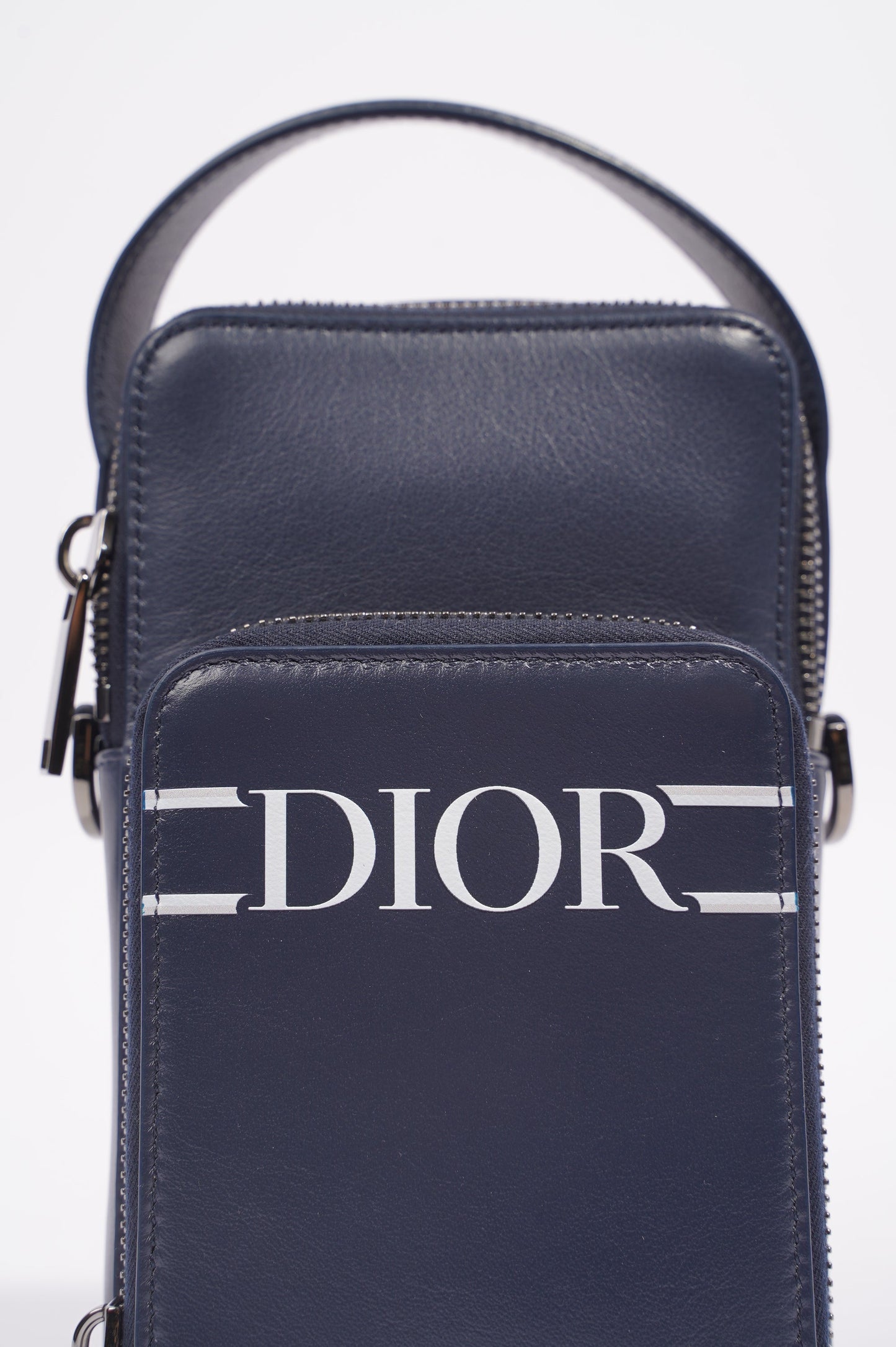 Christian Dior Mens Vertical Wallet Blue