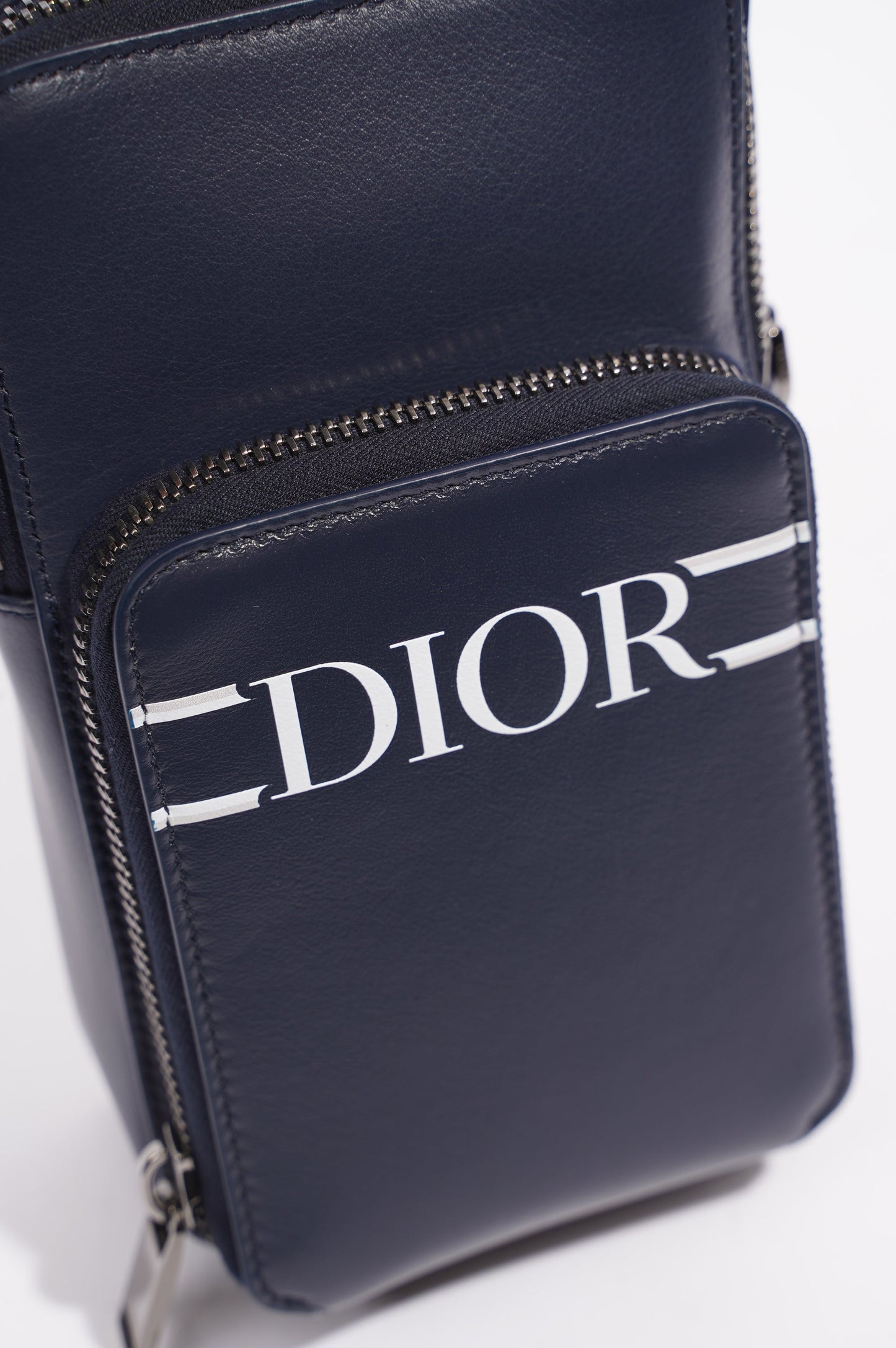 Christian Dior Mens Vertical Wallet Blue