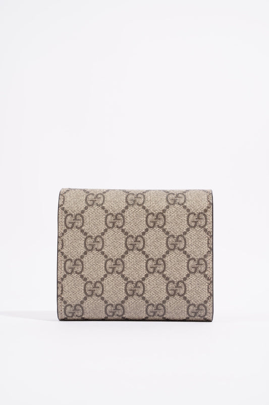 Gucci Womens Dionysus Bi Fold Wallet Brown Canvas