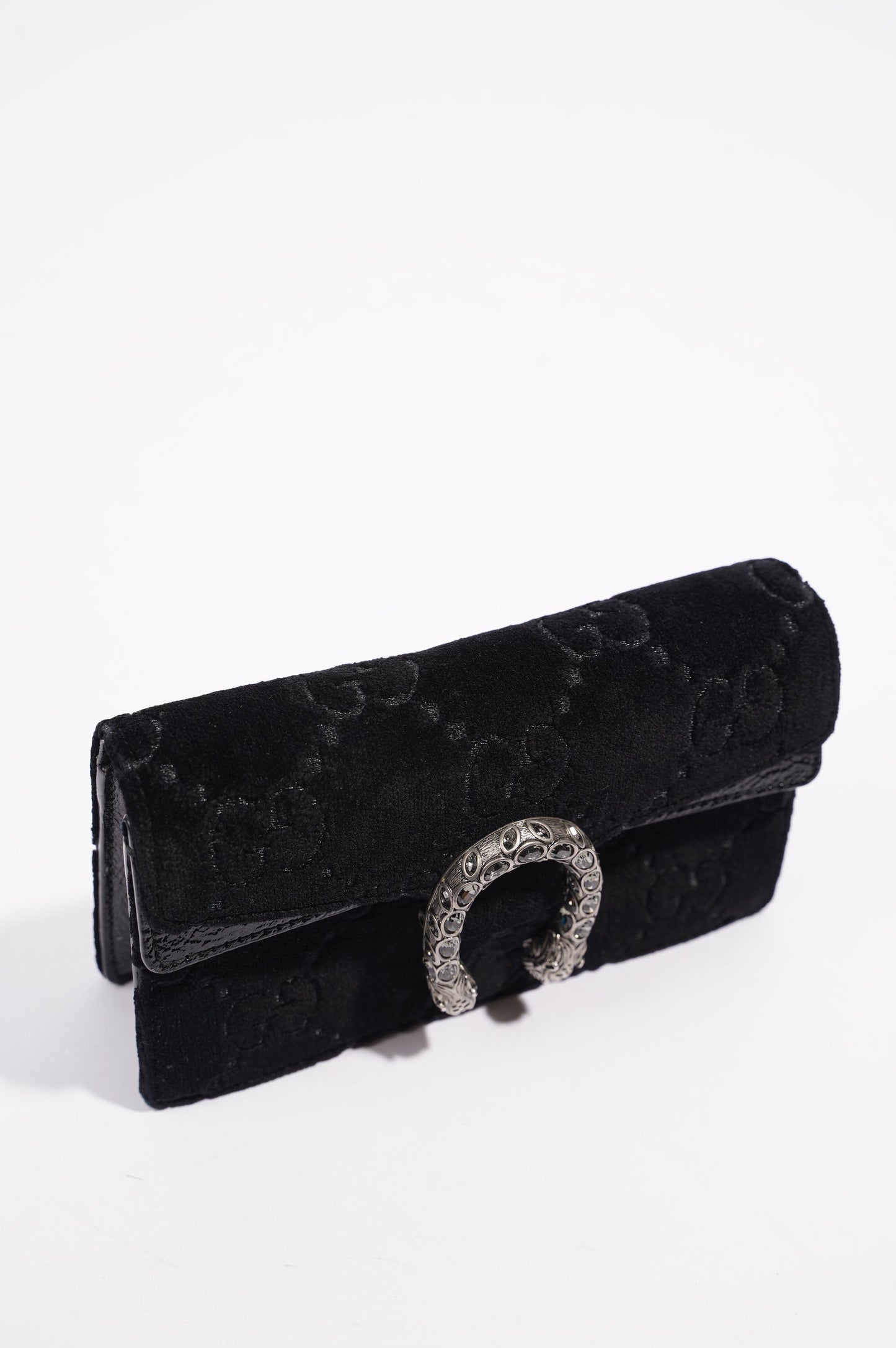 Gucci Womens Dionysus Black Velvet Super Mini