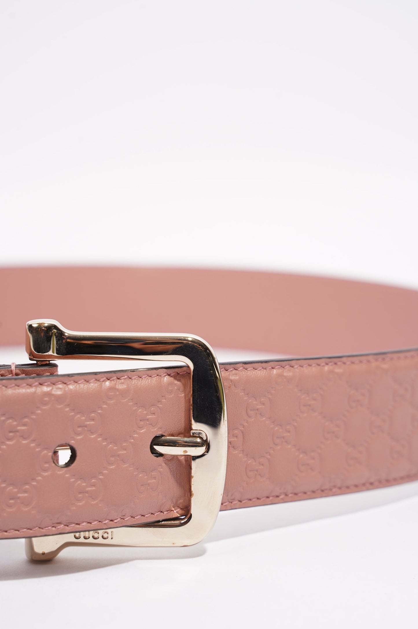 Gucci Womens GG Belt Pink 95cm - 38"