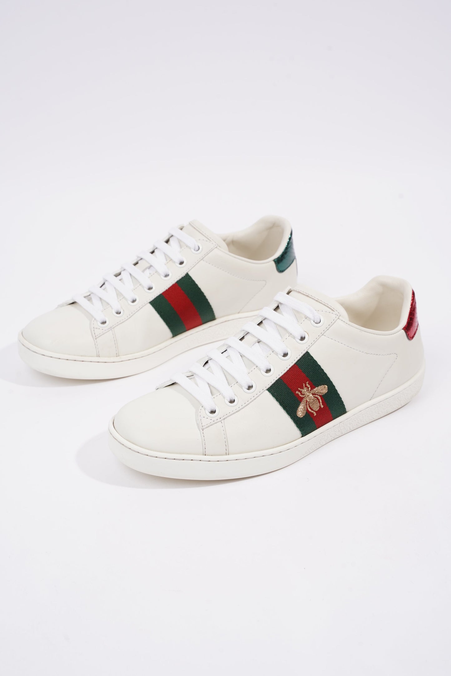 Gucci Womens Ace Bee White / Green / Red EU 37 / UK 4