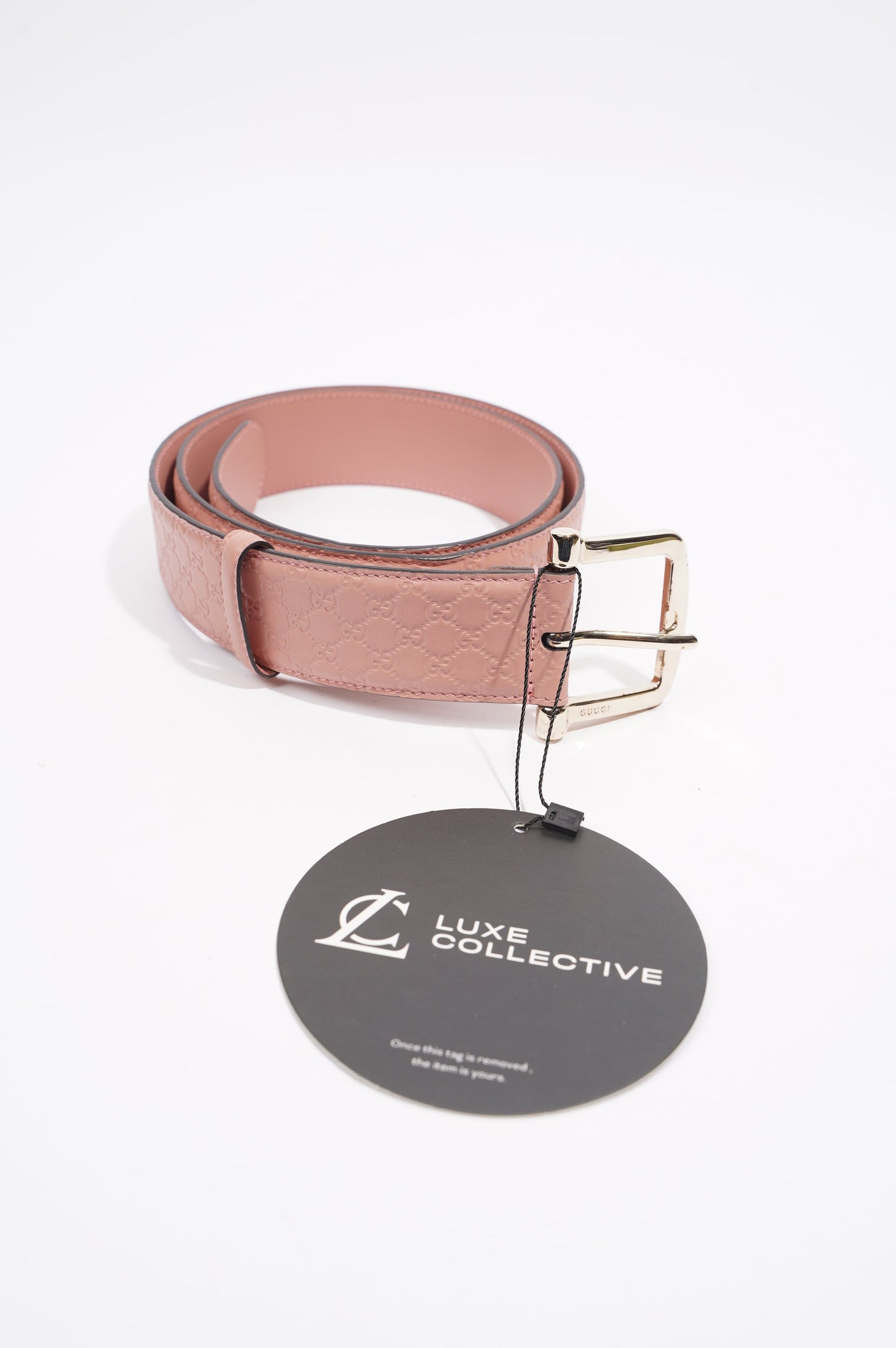 Gucci Womens GG Belt Pink 95cm - 38"