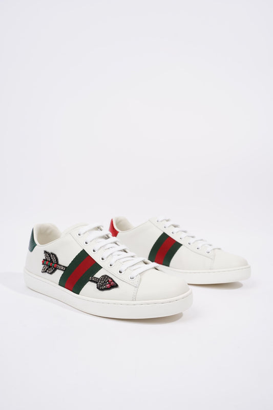 Gucci Womens Ace Arrow Sneaker White / Green / Red EU 39 / UK 6