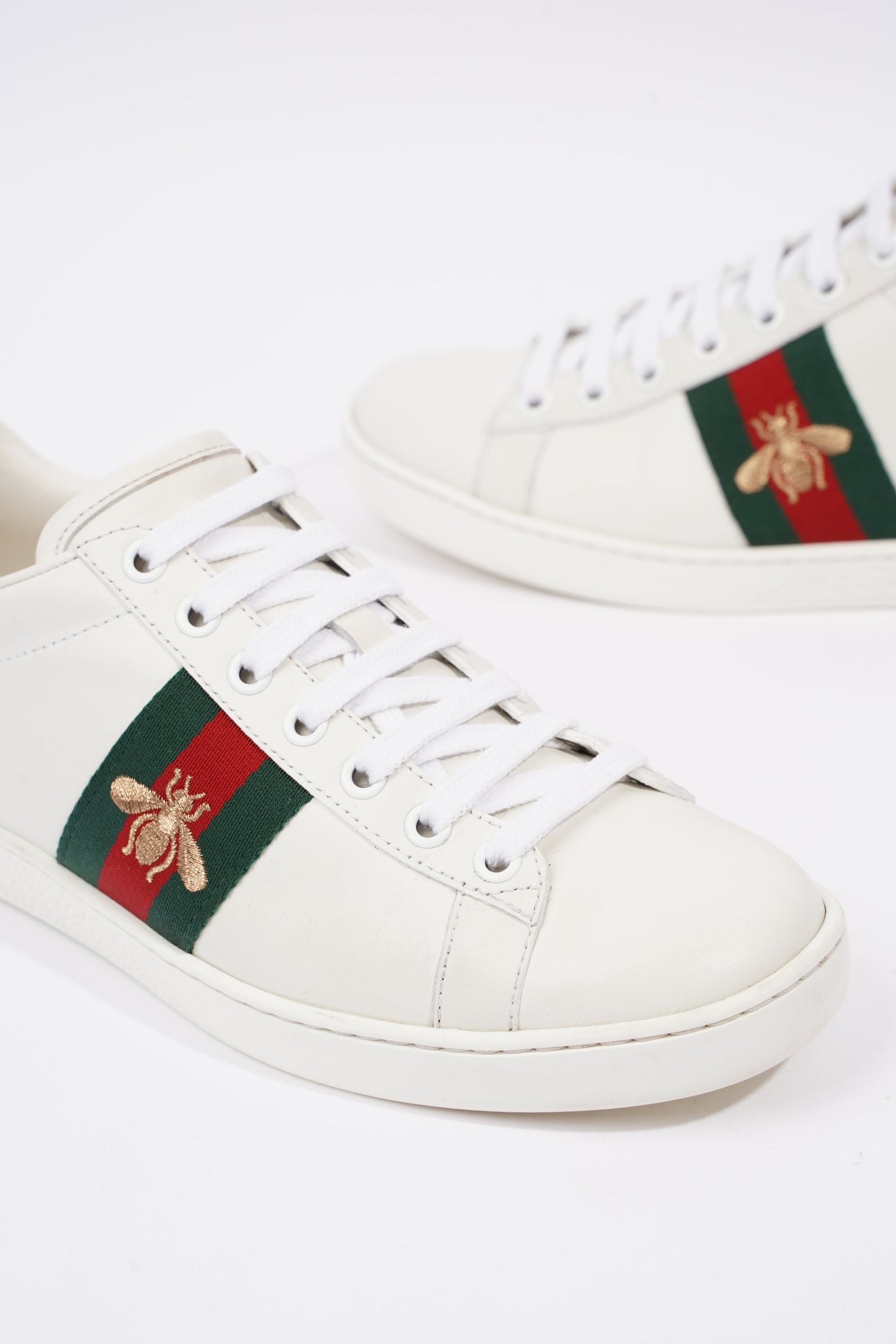 Gucci Womens Ace Bee White / Green / Red EU 37 / UK 4