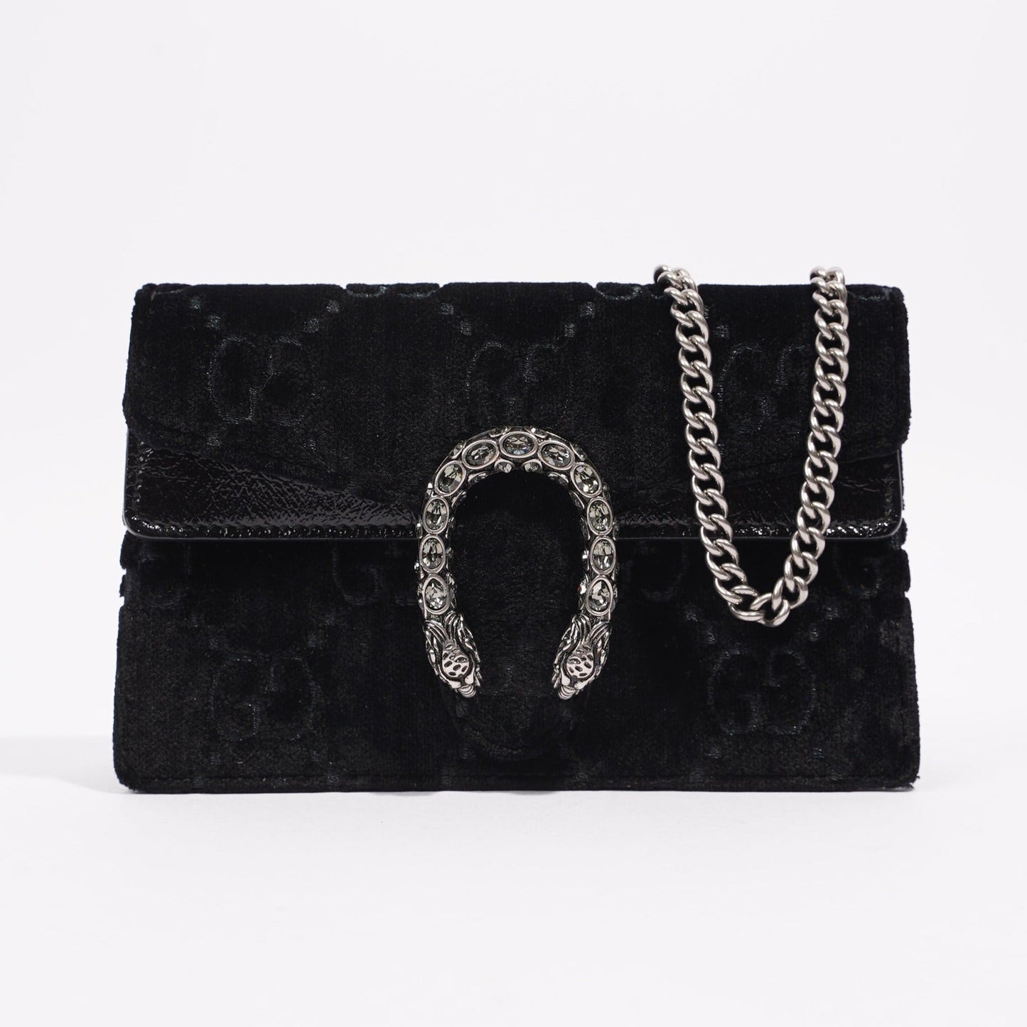 Gucci Womens Dionysus Black Velvet Super Mini