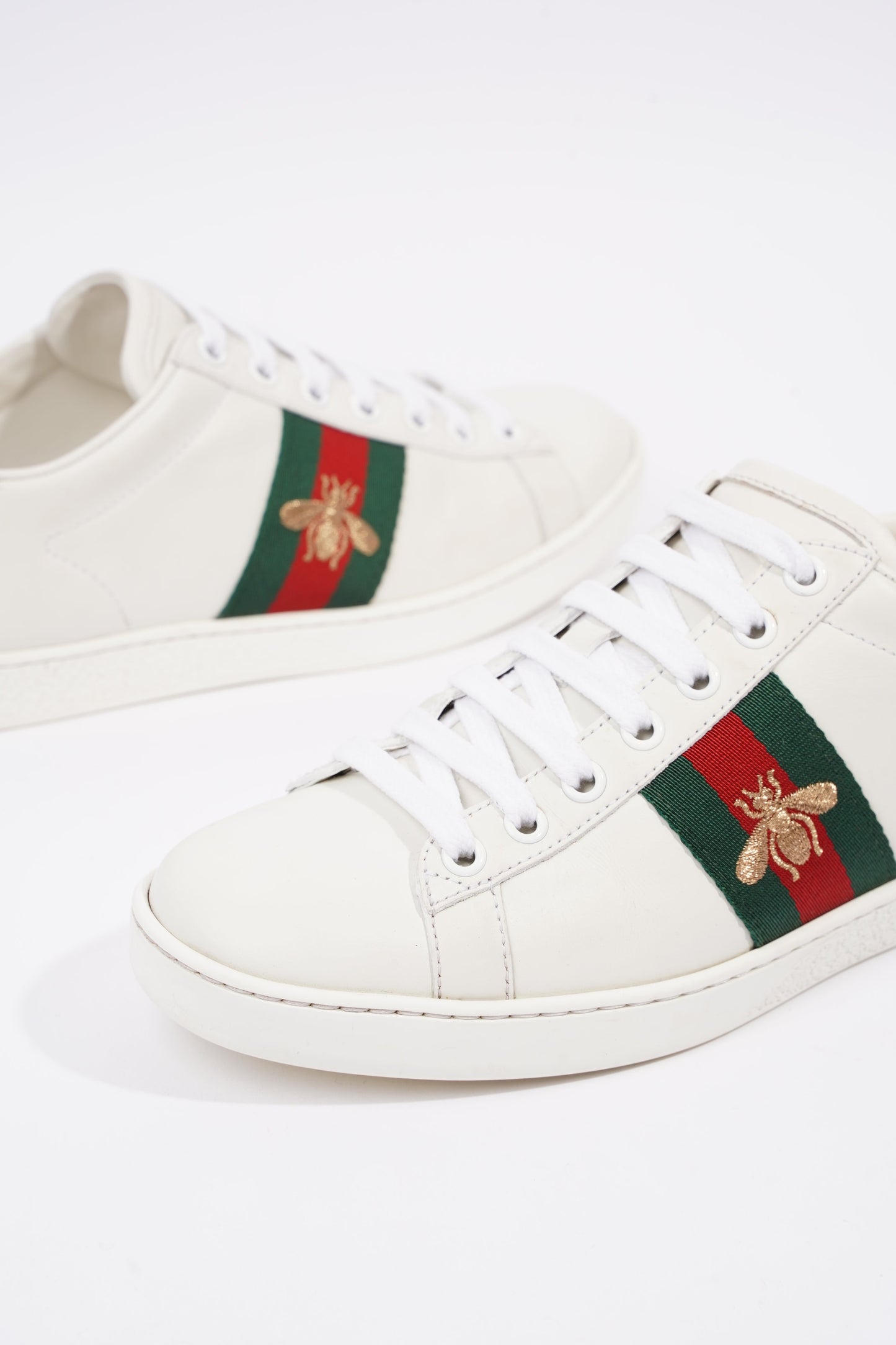 Gucci Womens Ace Bee White / Green / Red EU 37 / UK 4