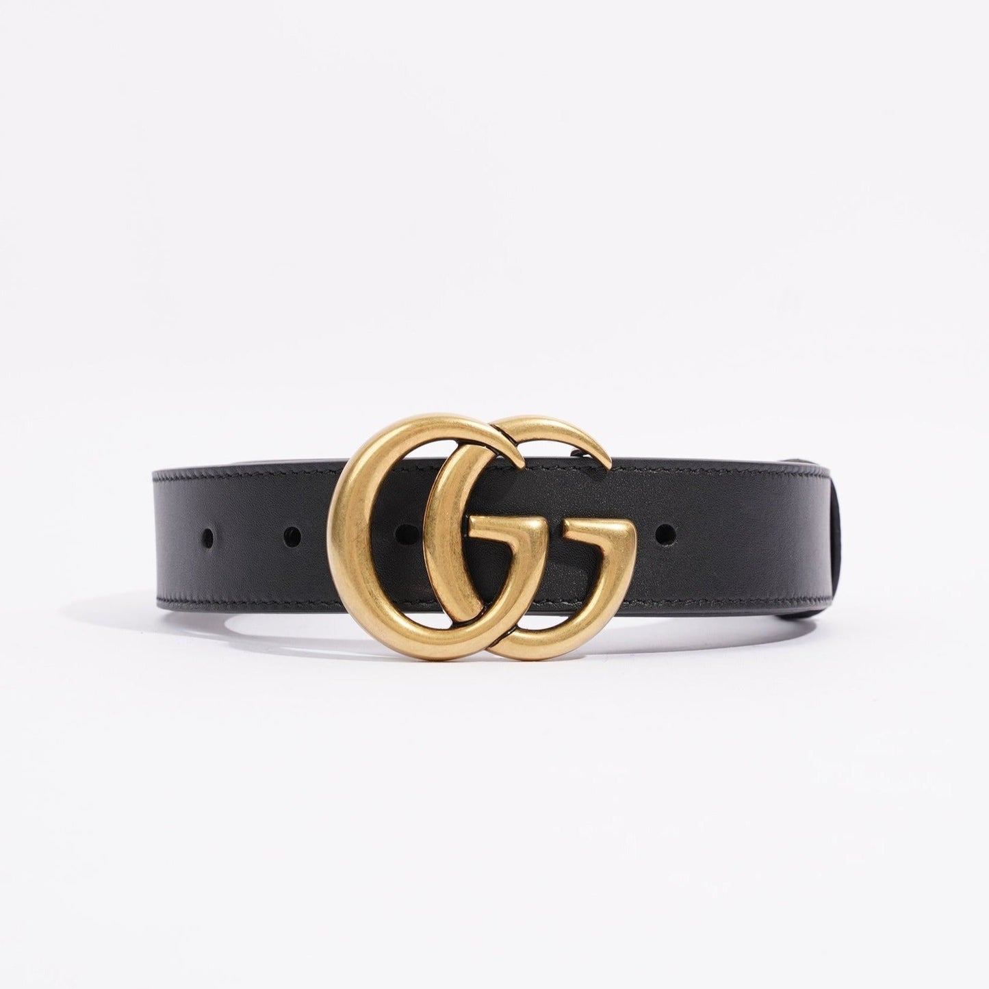 Gucci Womens Marmont Belt Black Leather 85cm - 34"