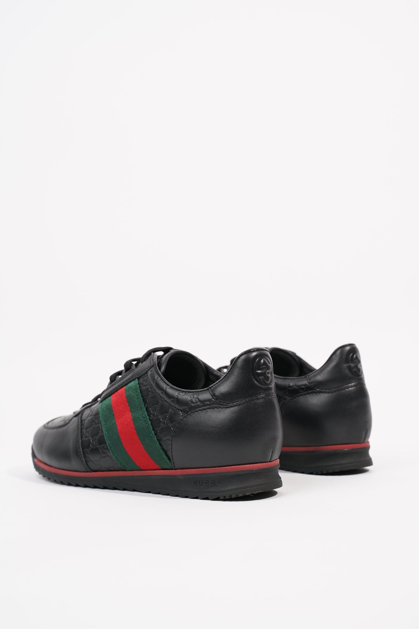 Gucci Womens Low Top Sneaker Black Guccissima EU 34.5 / UK 1.5