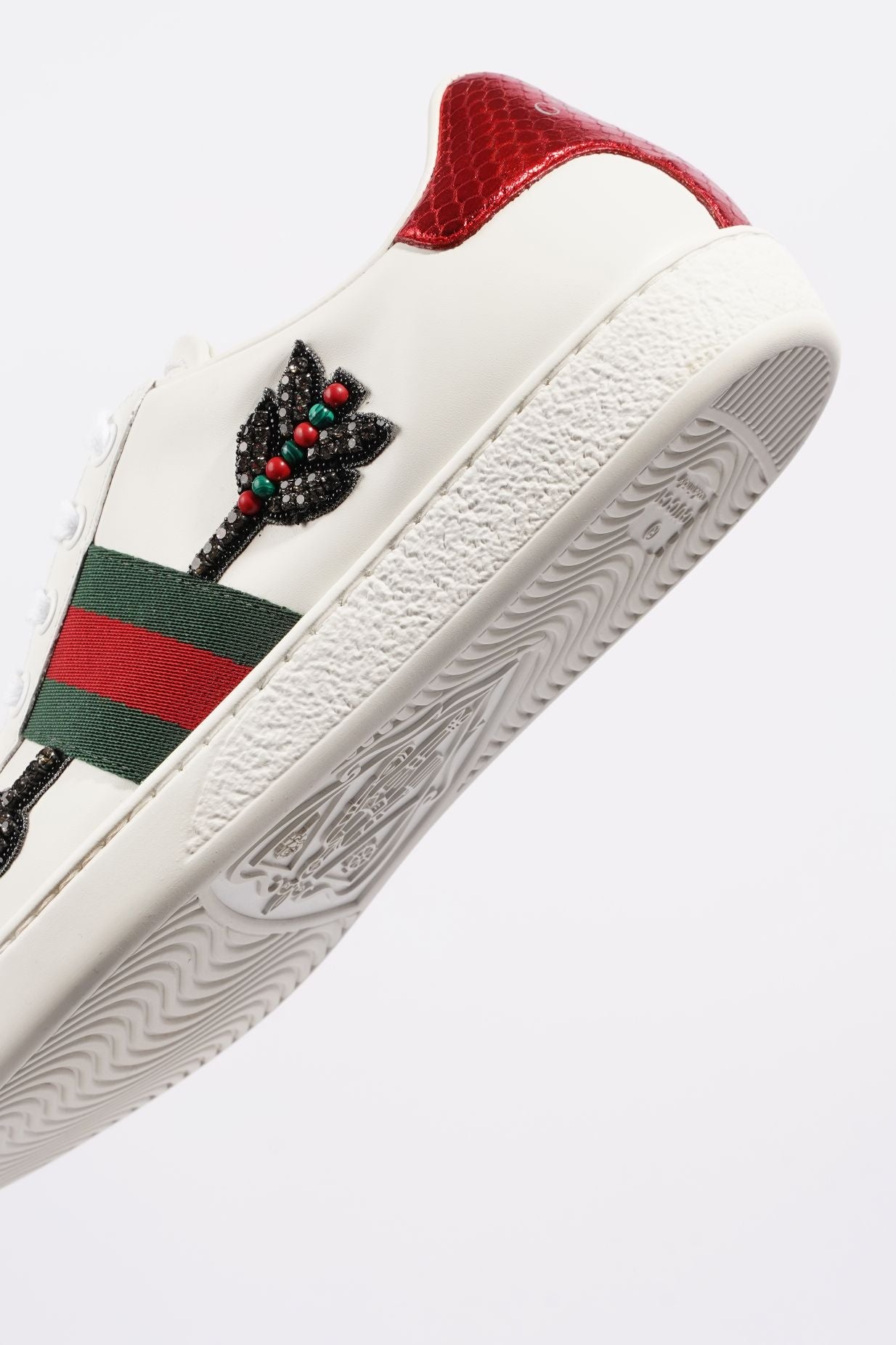 Gucci Womens Ace Arrow Sneaker White / Green / Red EU 39 / UK 6