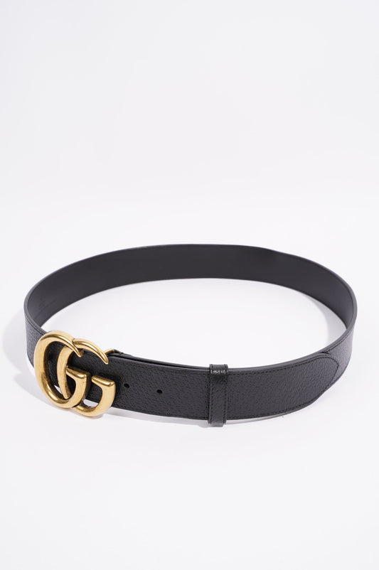 Gucci Womens Marmont Belt Black Leather 90cm - 36"