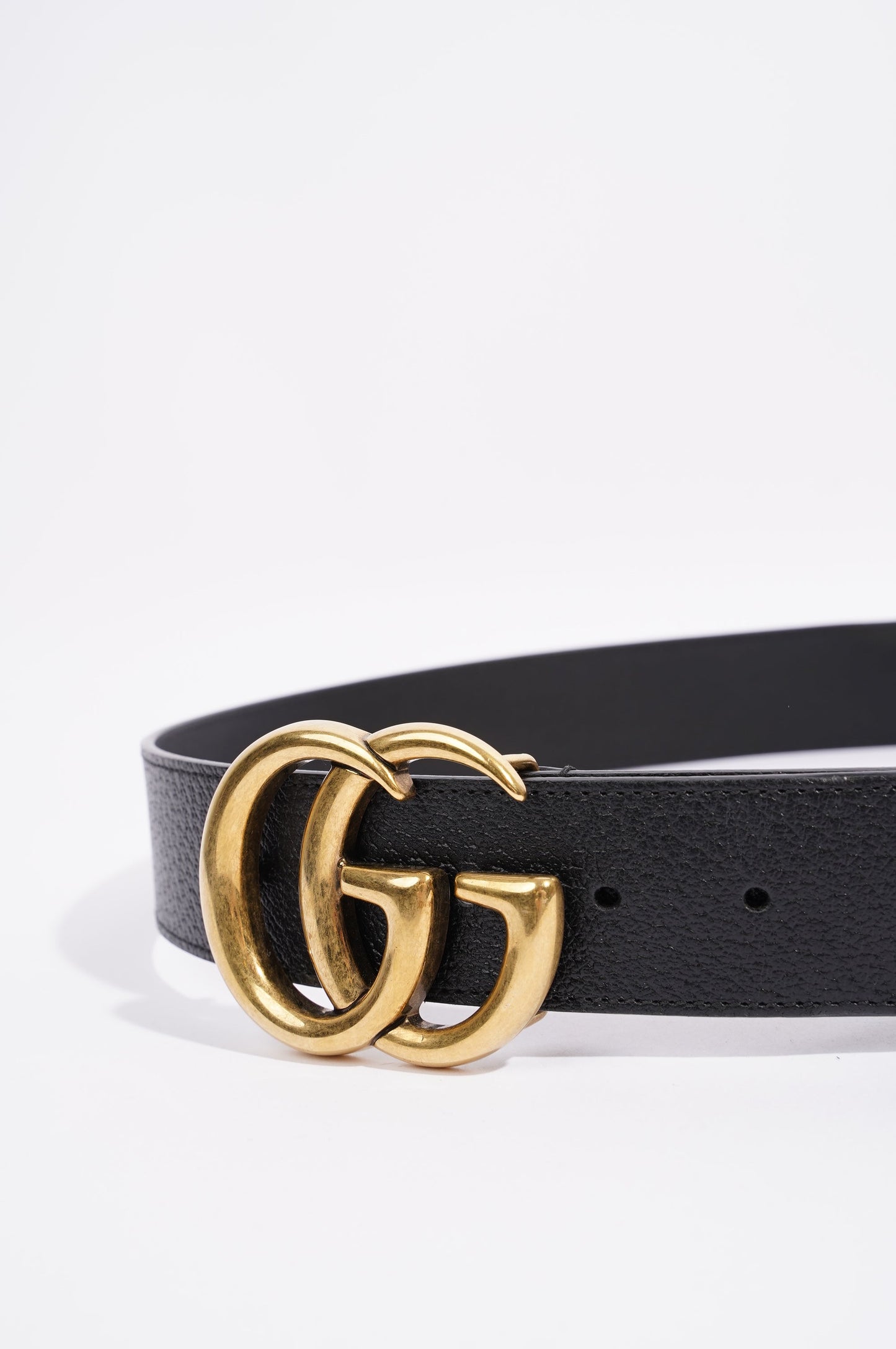 Gucci Womens Marmont Belt Black Leather 90cm - 36"