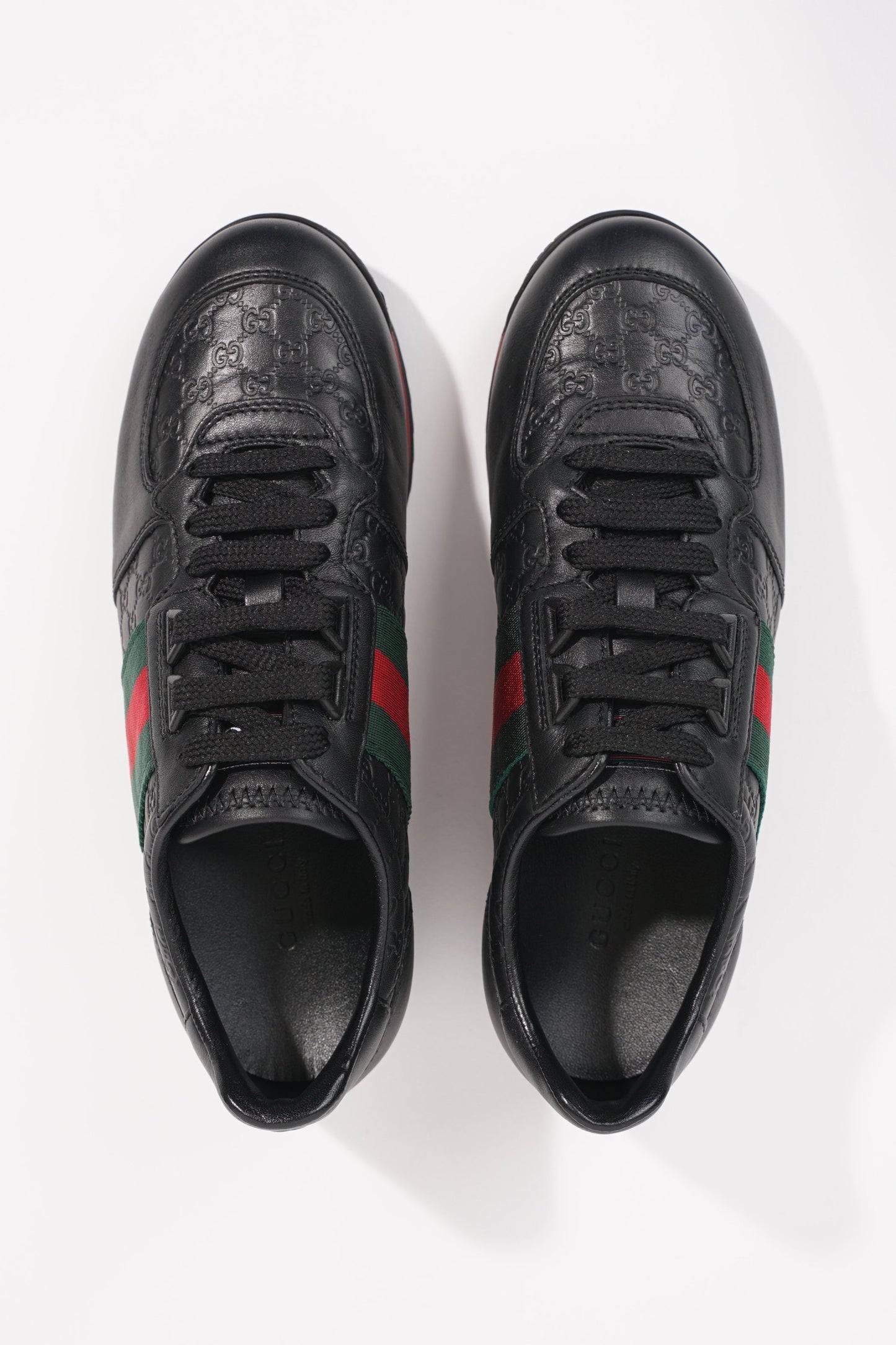 Gucci Womens Low Top Sneaker Black Guccissima EU 34.5 / UK 1.5