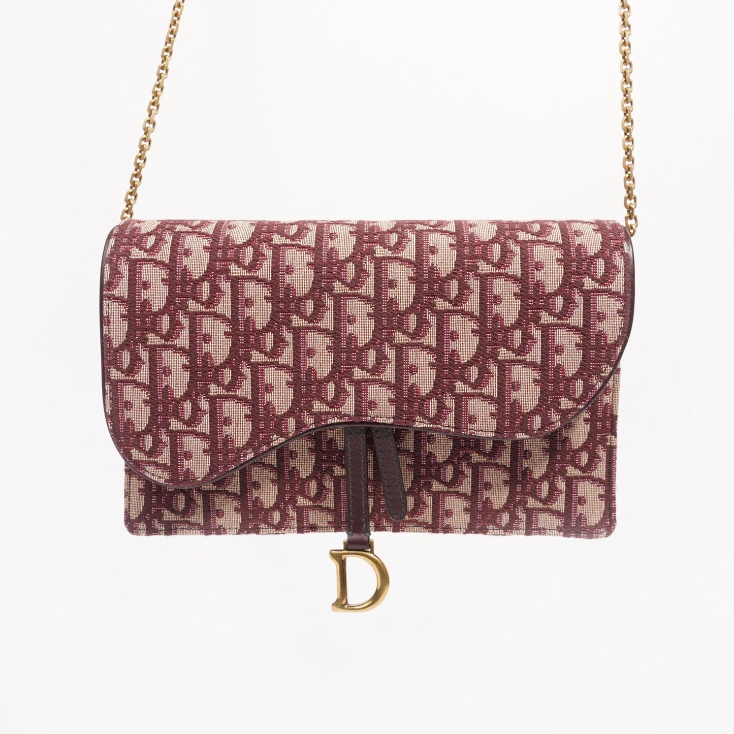 Christian Dior Saddle Pouch Wallet On Chain