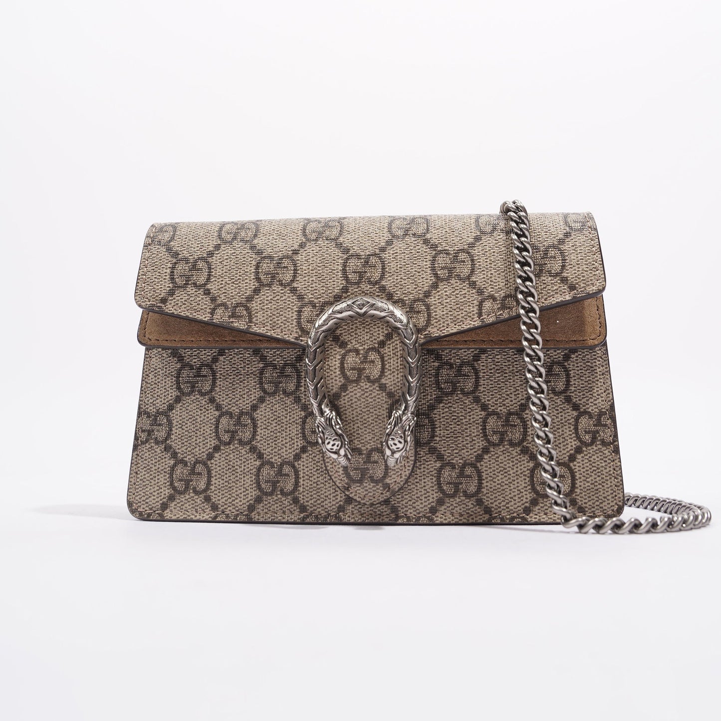 Gucci Womens Dionysus Bag Brown Canvas Super Mini