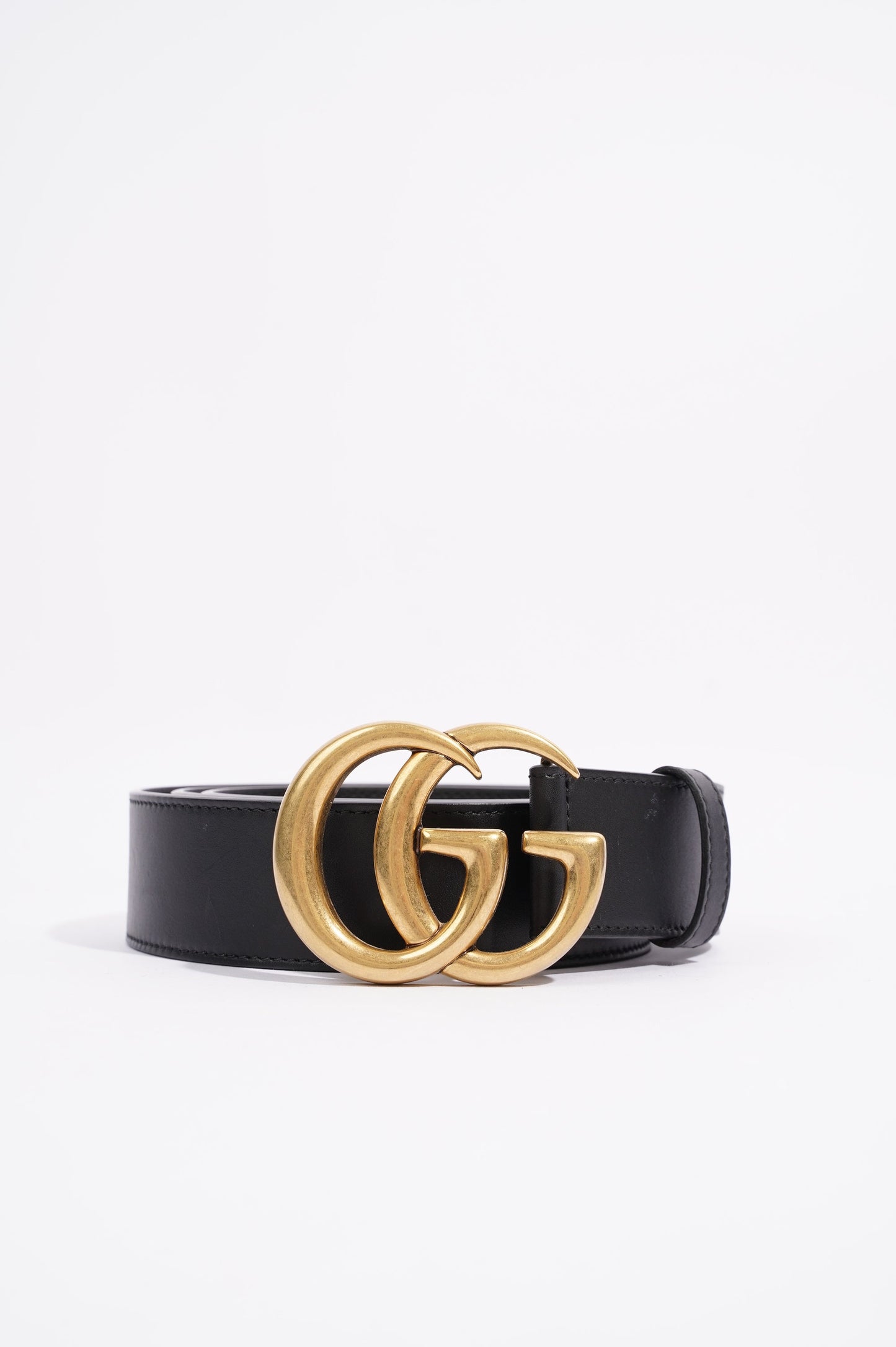 Gucci Womens Marmont Belt Black Leather 115cm - 46"