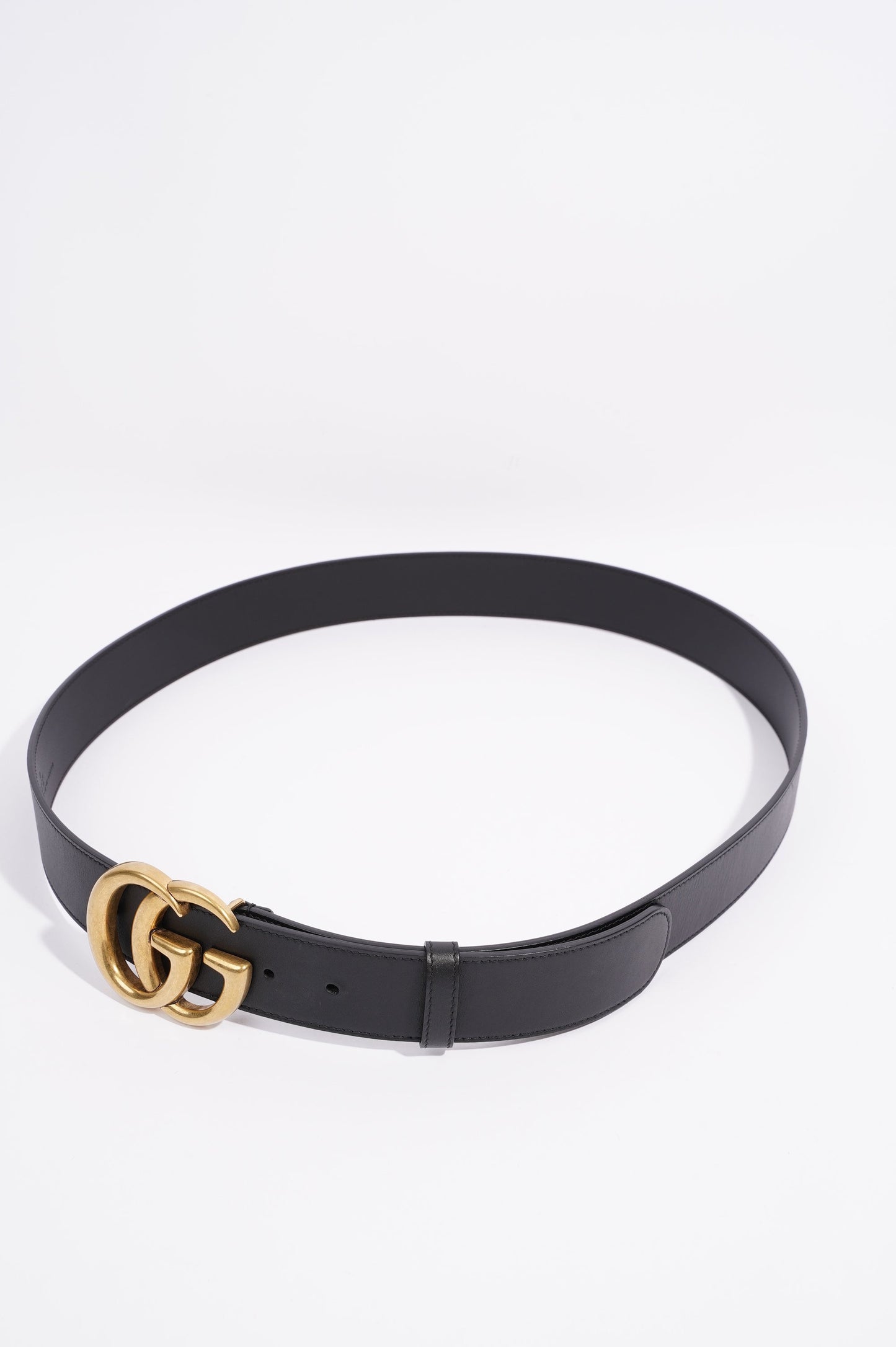 Gucci Womens Marmont Belt Black Leather 115cm - 46"