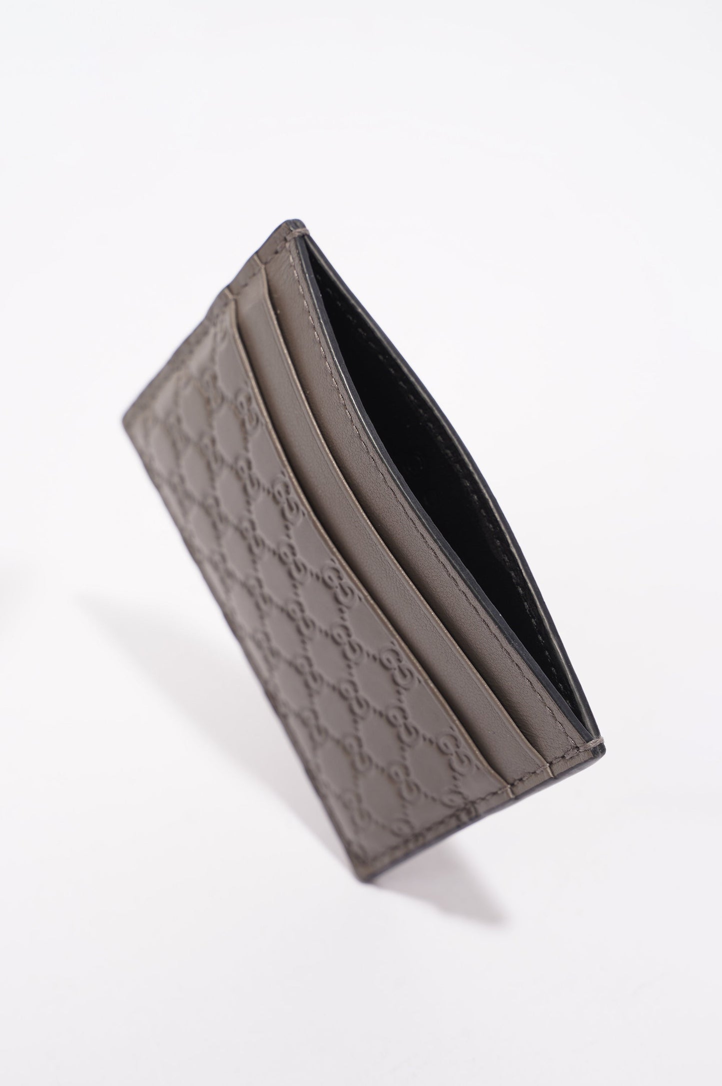 Gucci Womens Guccissima Card Holder Grey