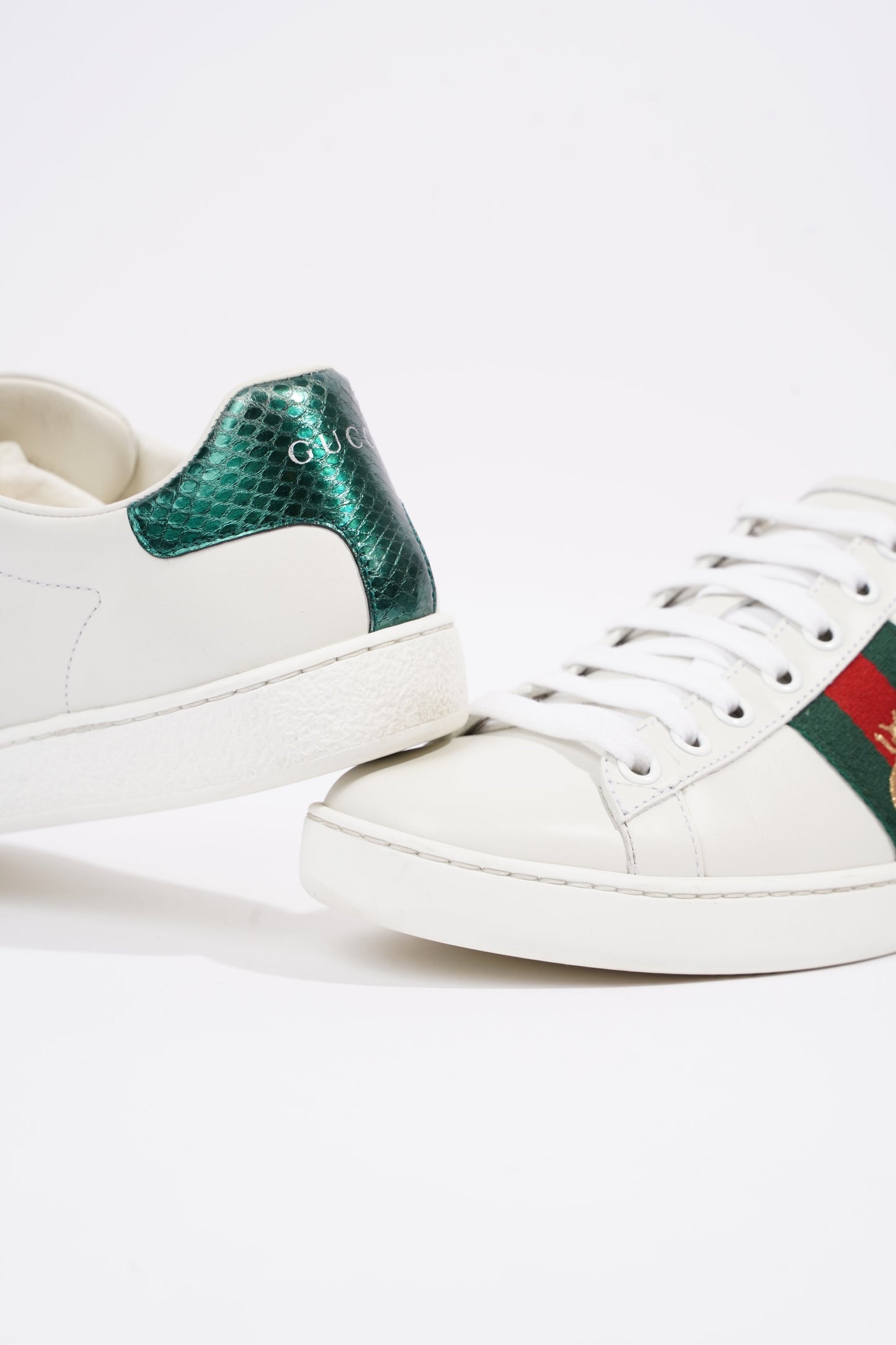 Gucci Womens Ace Bee White / Red / Green EU 36 / UK 3