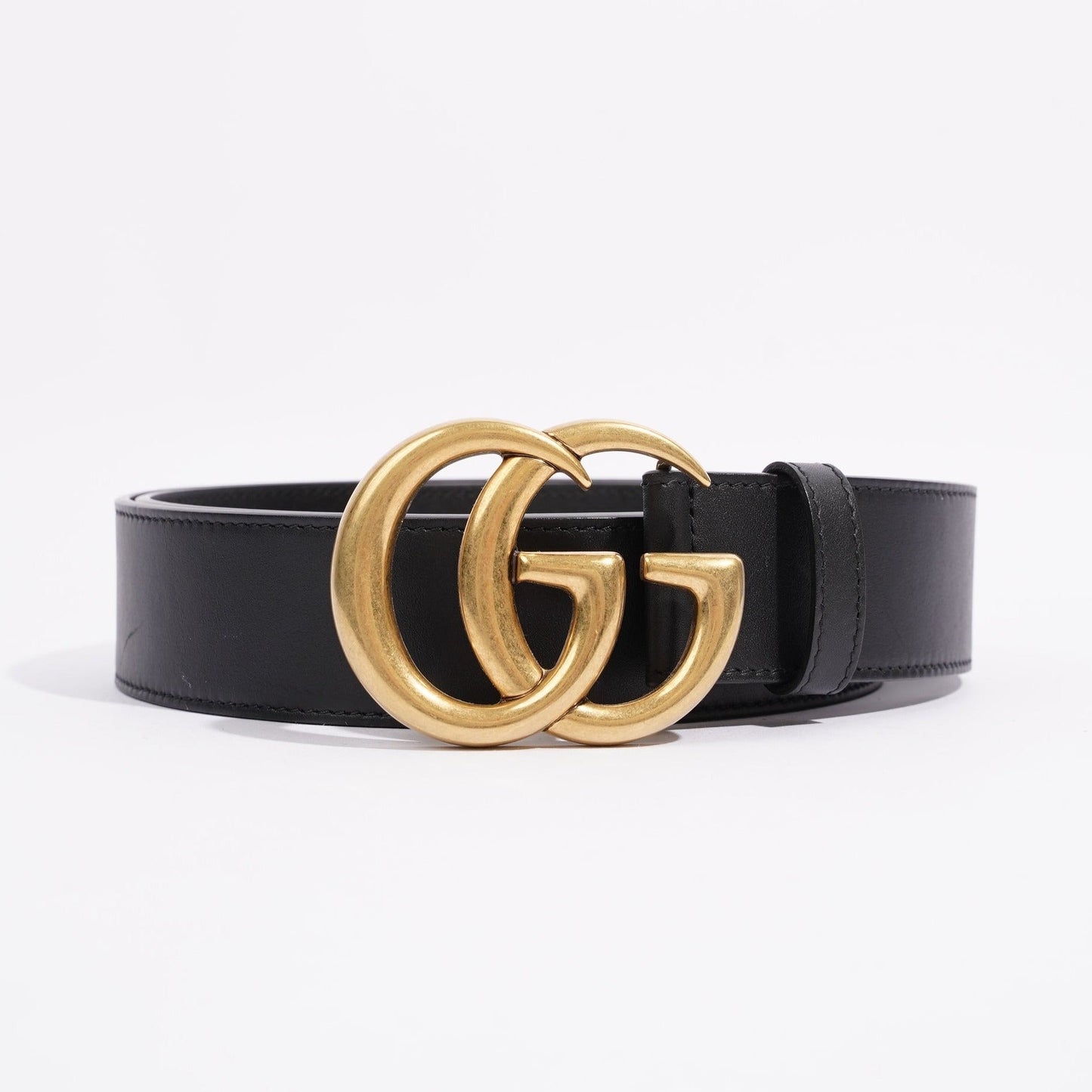 Gucci Womens Marmont Belt Black Leather 115cm - 46"