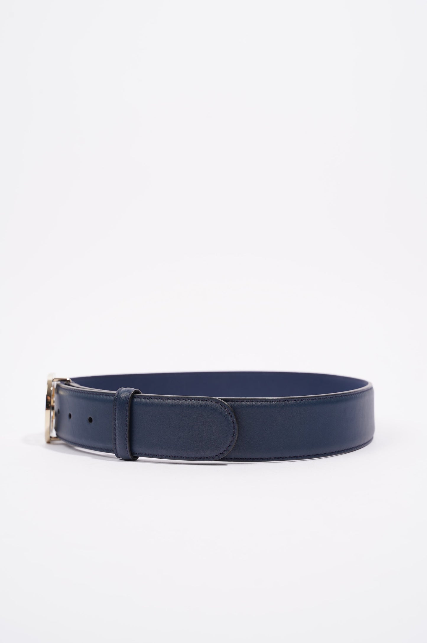 Gucci Womens Interlocking Belt Navy / Silver 75-30