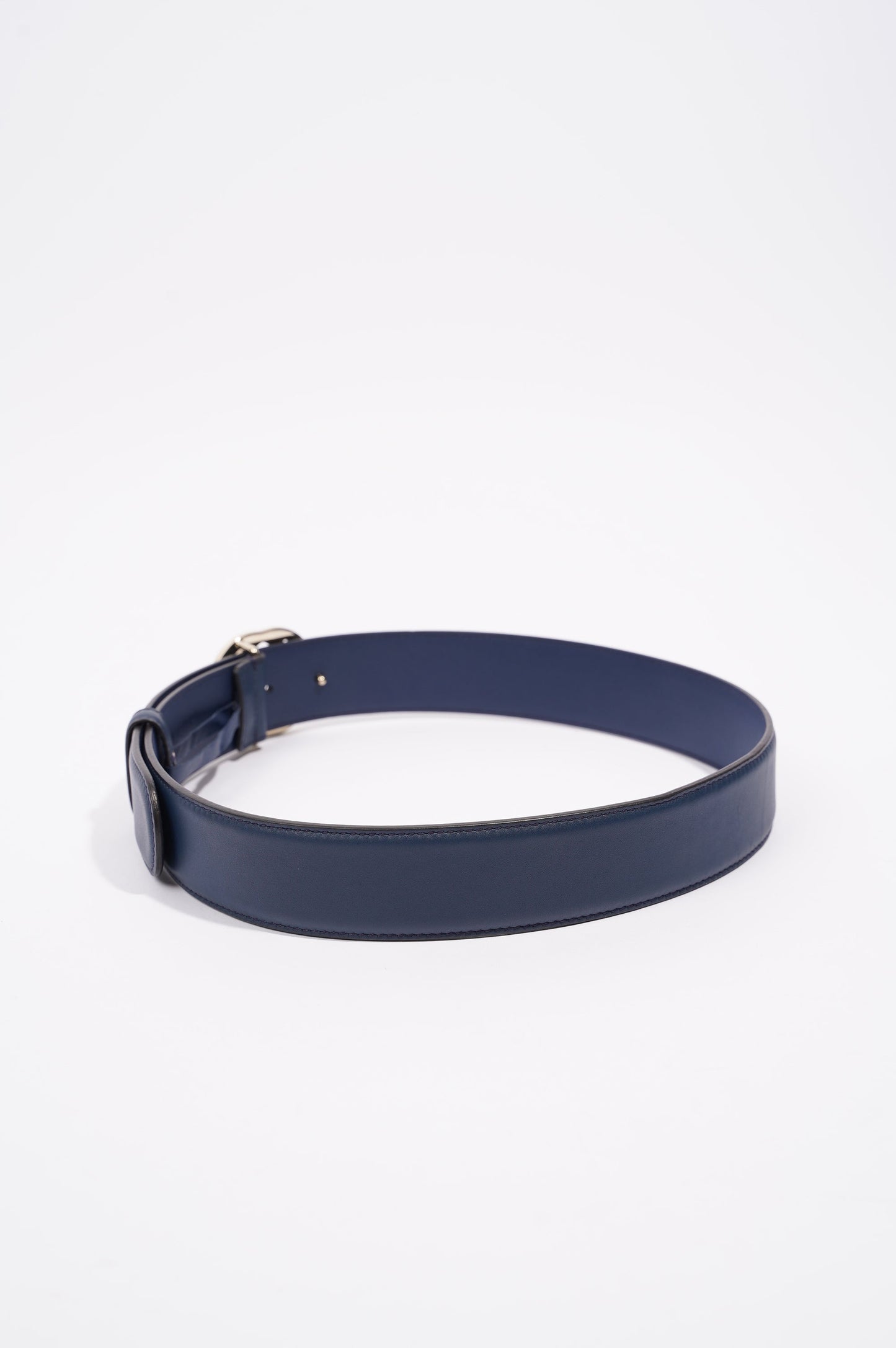 Gucci Womens Interlocking Belt Navy / Silver 75-30