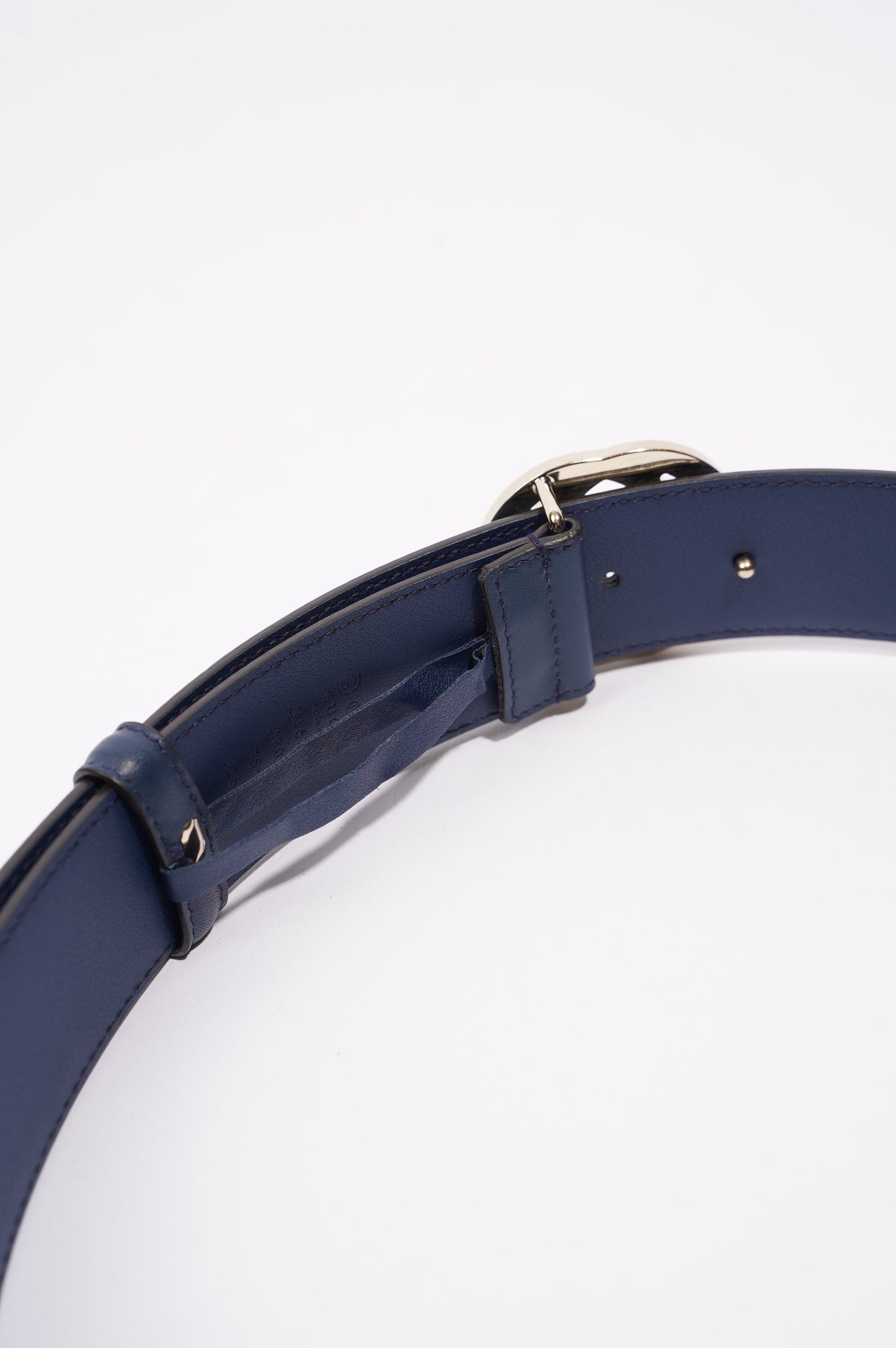 Gucci Womens Interlocking Belt Navy / Silver 75-30