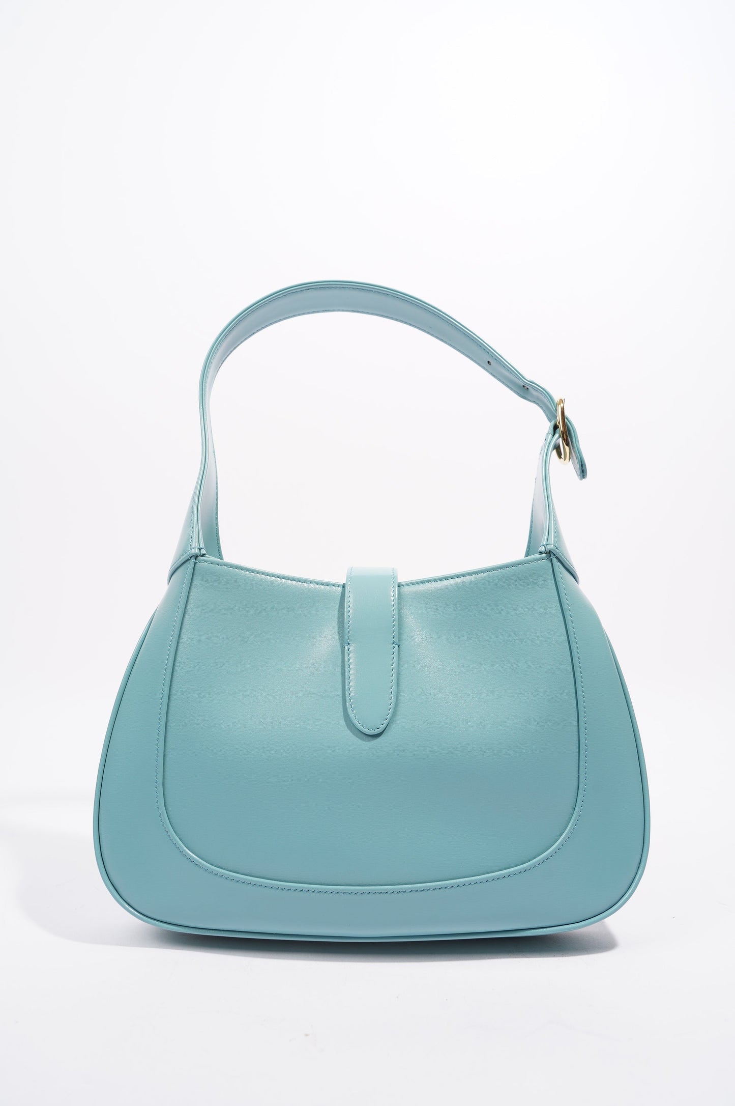 Gucci Womens Jackie 1961 Hobo Bag Blue Leather Small