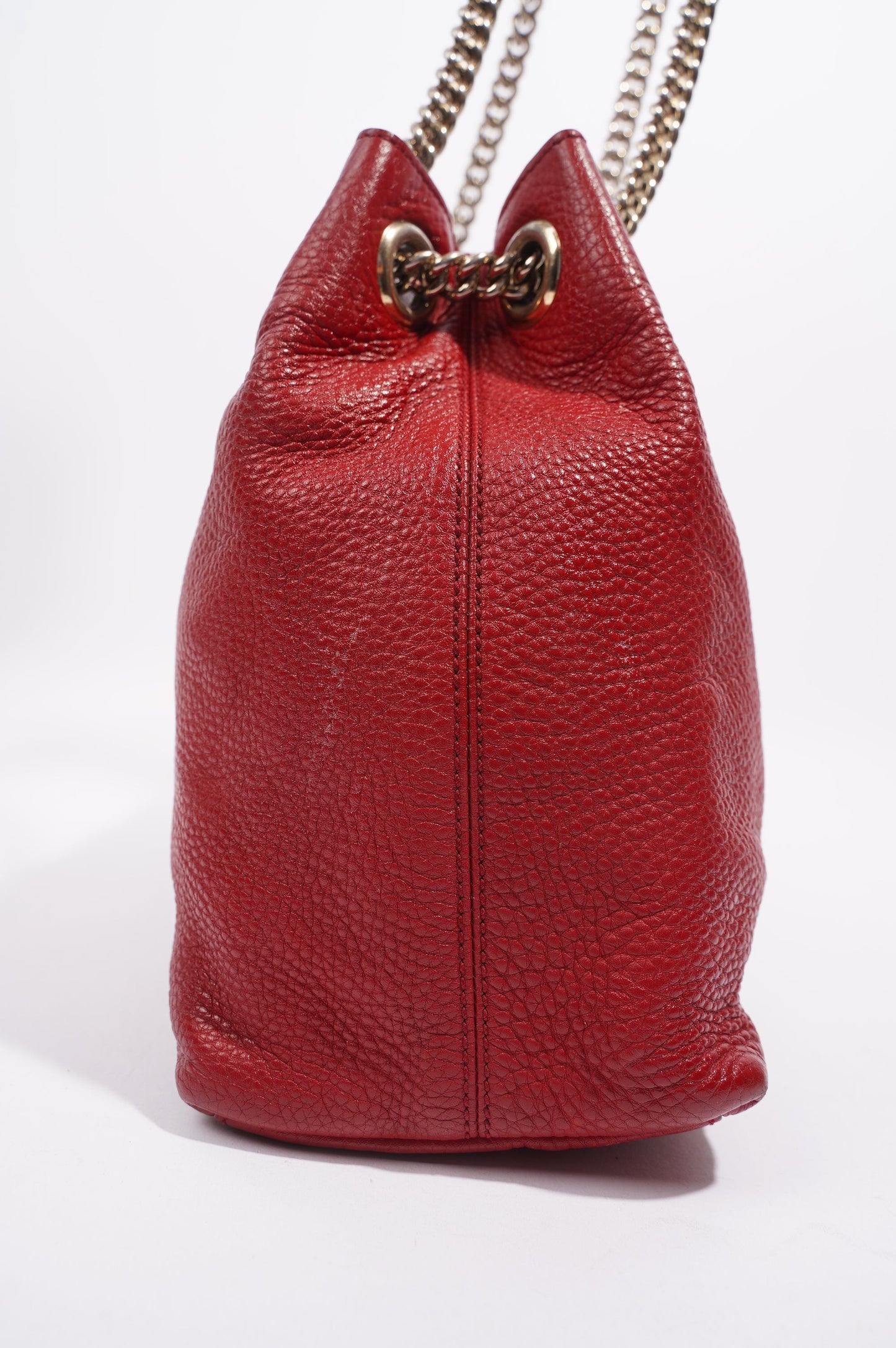 Gucci Womens Soho Tote Red Leather